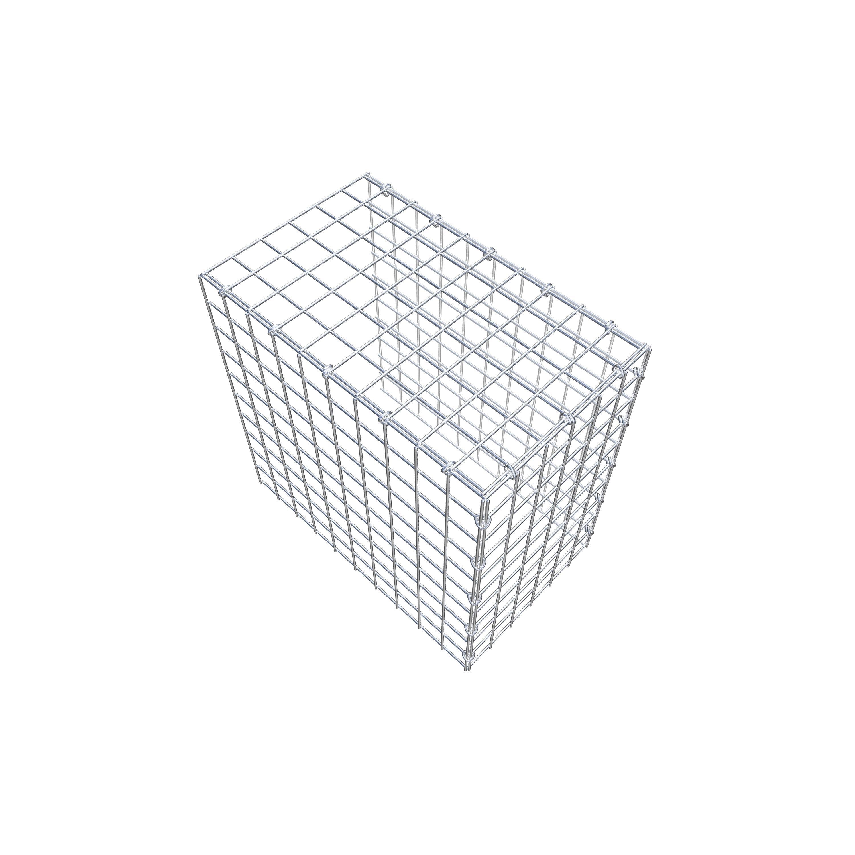 Gabion monté type 4 50 cm x 50 cm x 30 cm (L x H x P), maillage 5 cm x 5 cm, anneau en C