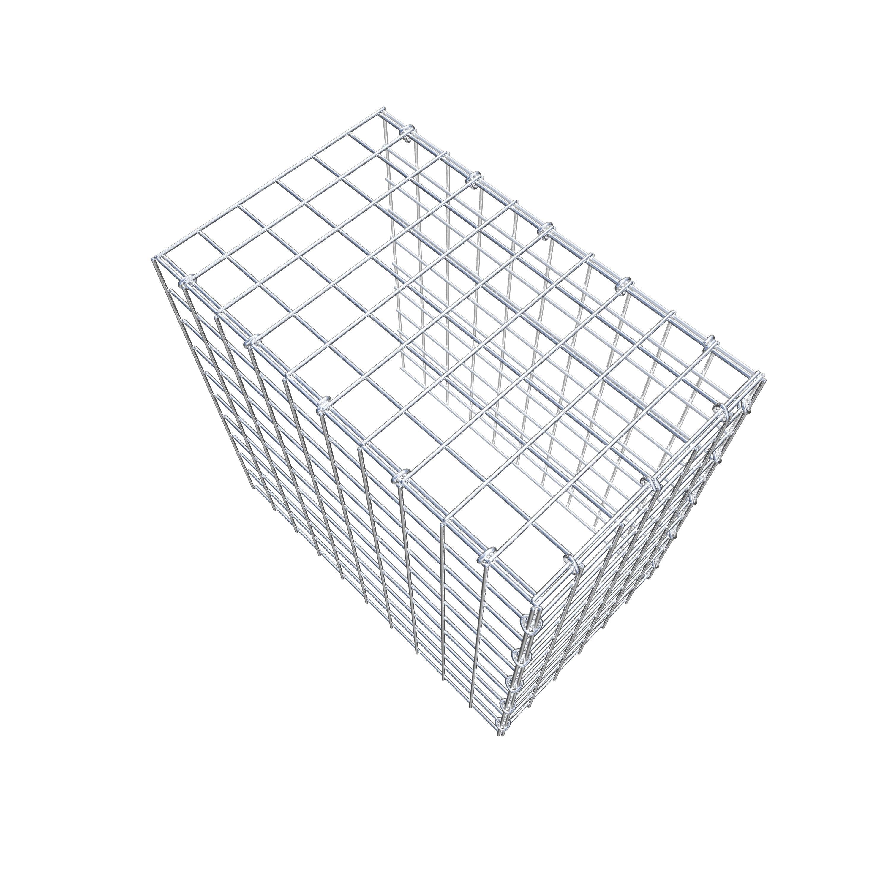 Gabion monté type 4 50 cm x 50 cm x 30 cm (L x H x P), maillage 5 cm x 5 cm, anneau en C