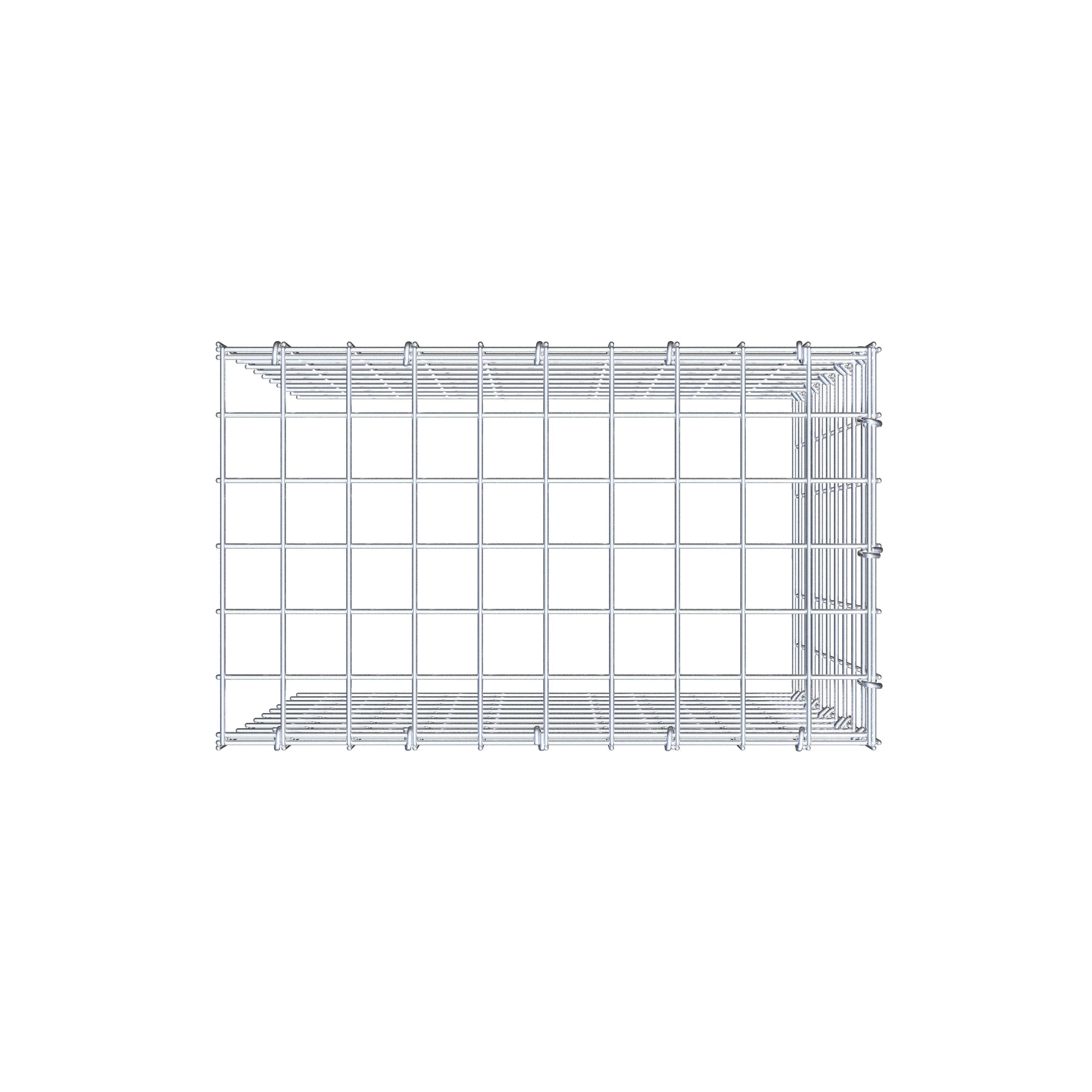 Gabion monté type 4 50 cm x 50 cm x 30 cm (L x H x P), maillage 5 cm x 5 cm, anneau en C