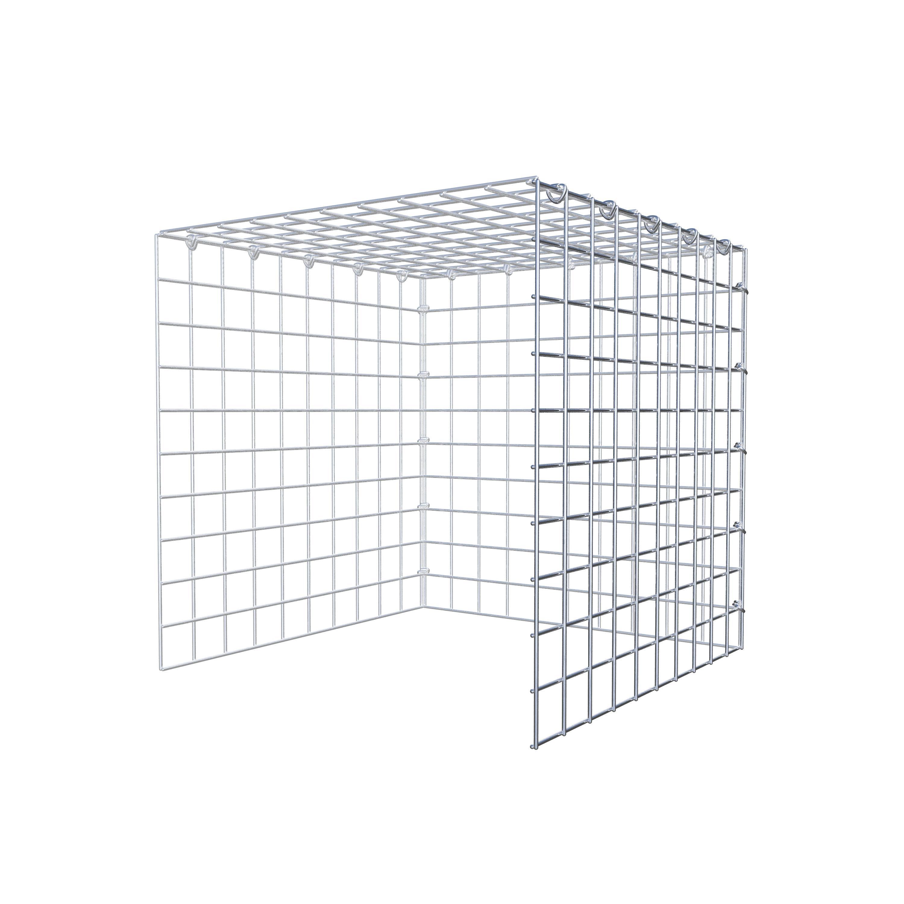 Gabion monté type 4 50 cm x 50 cm x 50 cm (L x H x P), maillage 5 cm x 5 cm, anneau en C