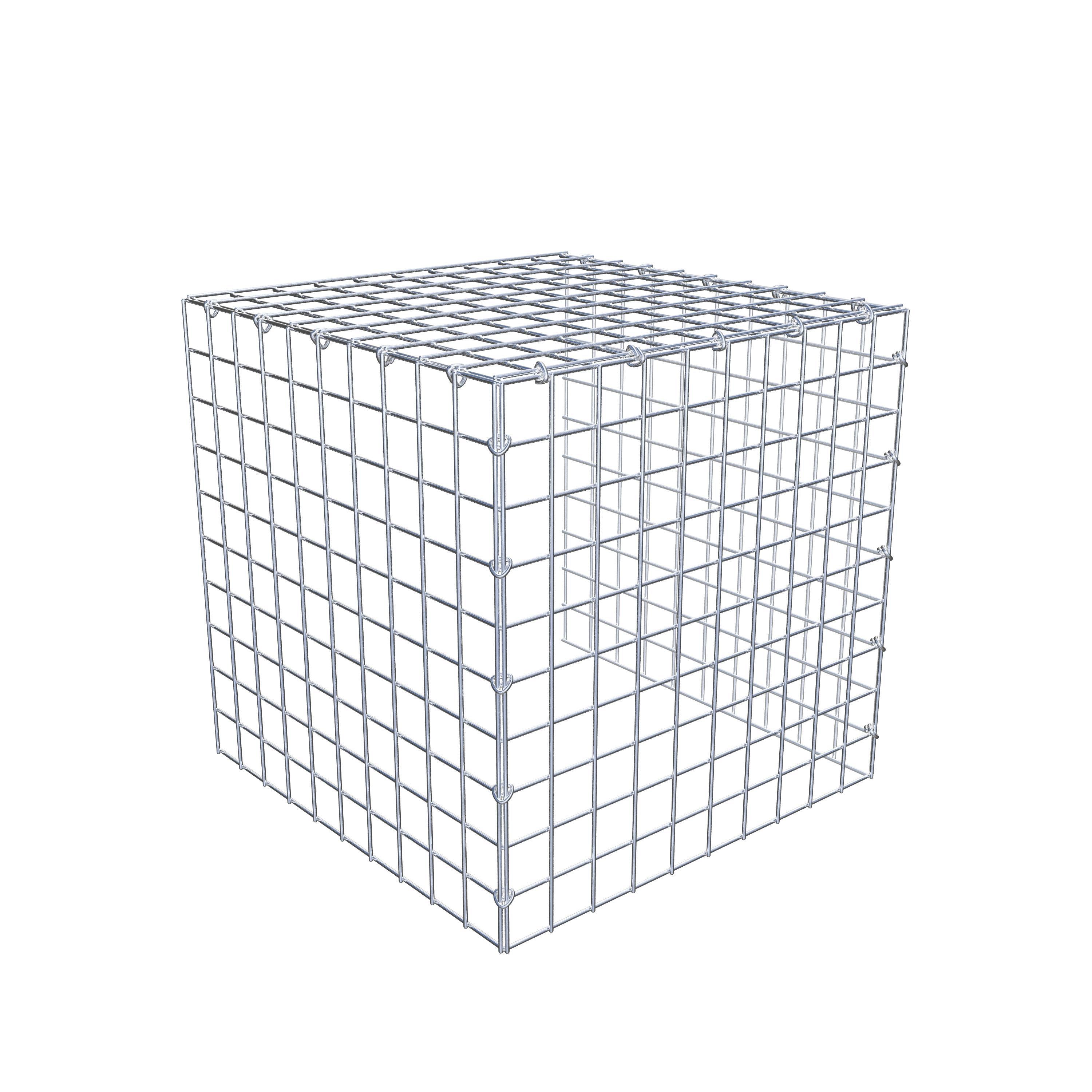 Gabion monté type 4 50 cm x 50 cm x 50 cm (L x H x P), maillage 5 cm x 5 cm, anneau en C