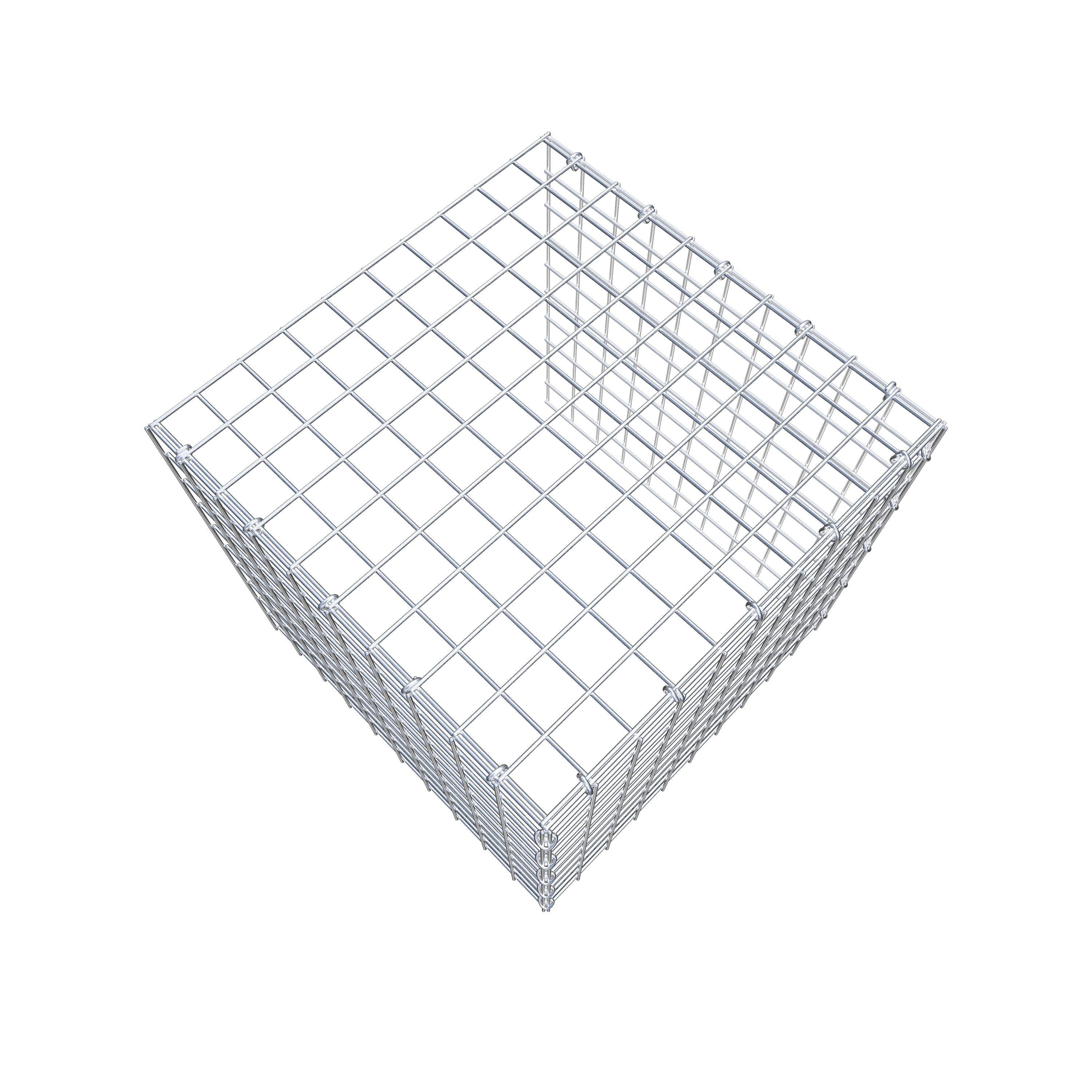 Gabion monté type 4 50 cm x 50 cm x 50 cm (L x H x P), maillage 5 cm x 5 cm, anneau en C