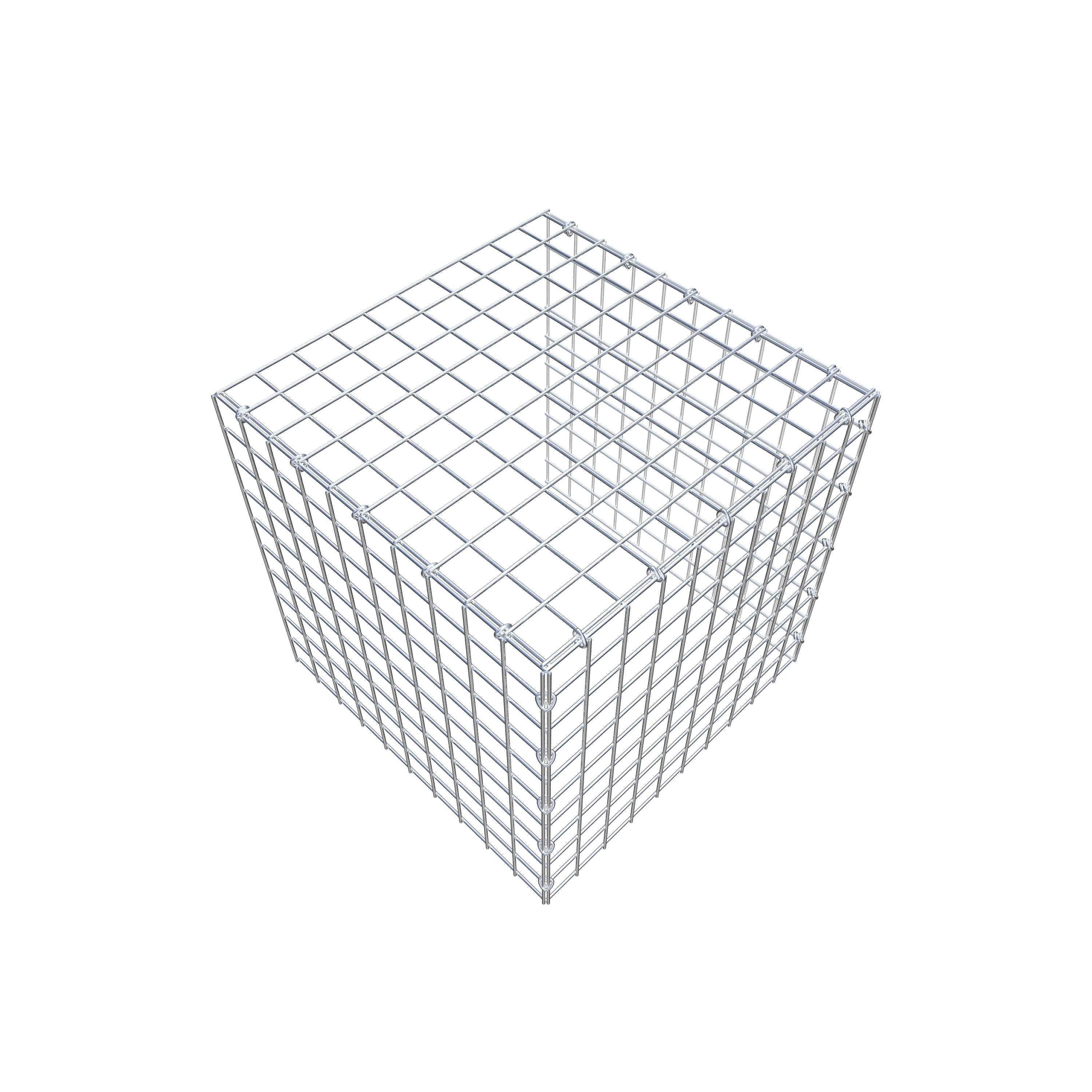 Gabion monté type 4 50 cm x 50 cm x 50 cm (L x H x P), maillage 5 cm x 5 cm, anneau en C