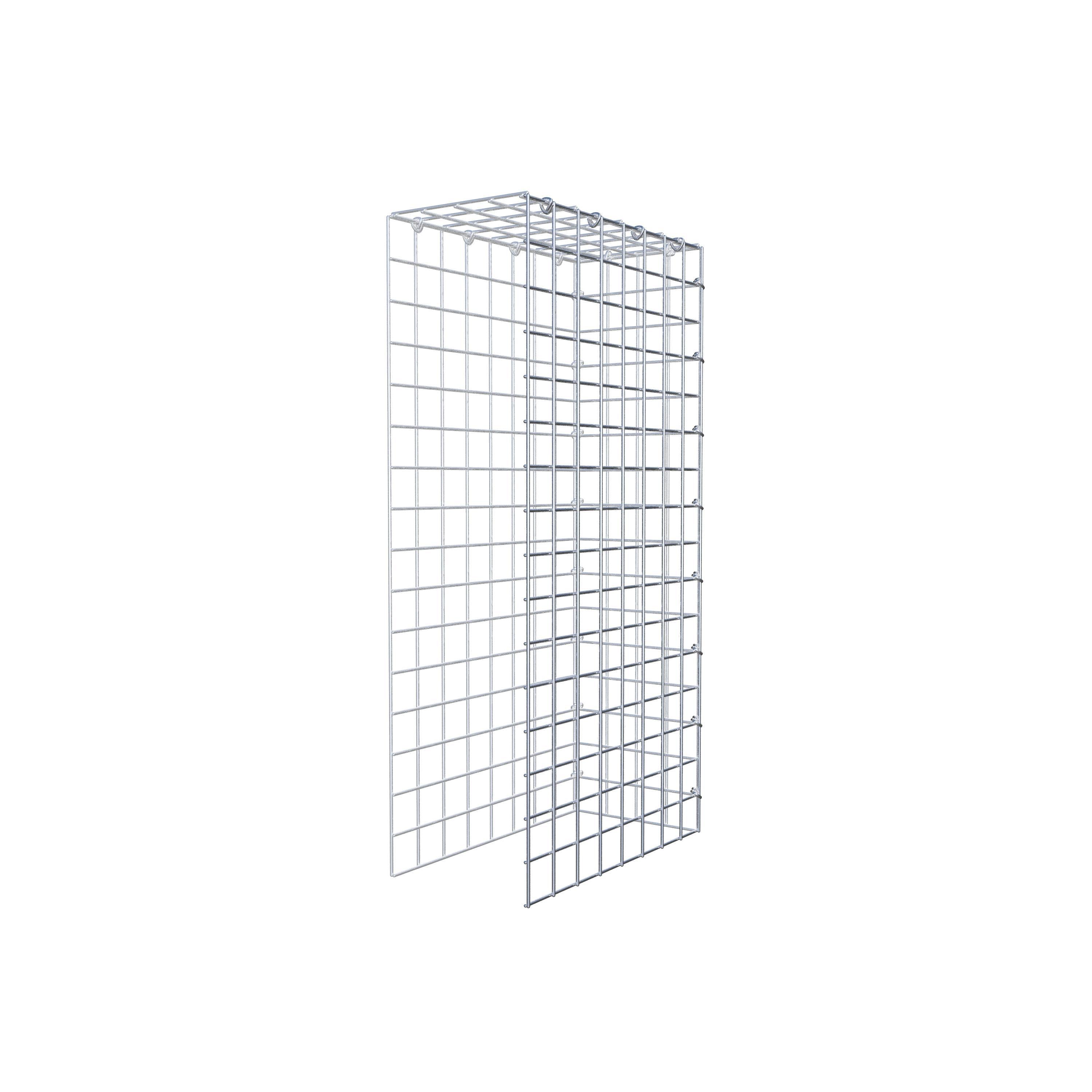 Gabion monté type 4 80 cm x 40 cm x 20 cm (L x H x P), maillage 5 cm x 5 cm, anneau en C