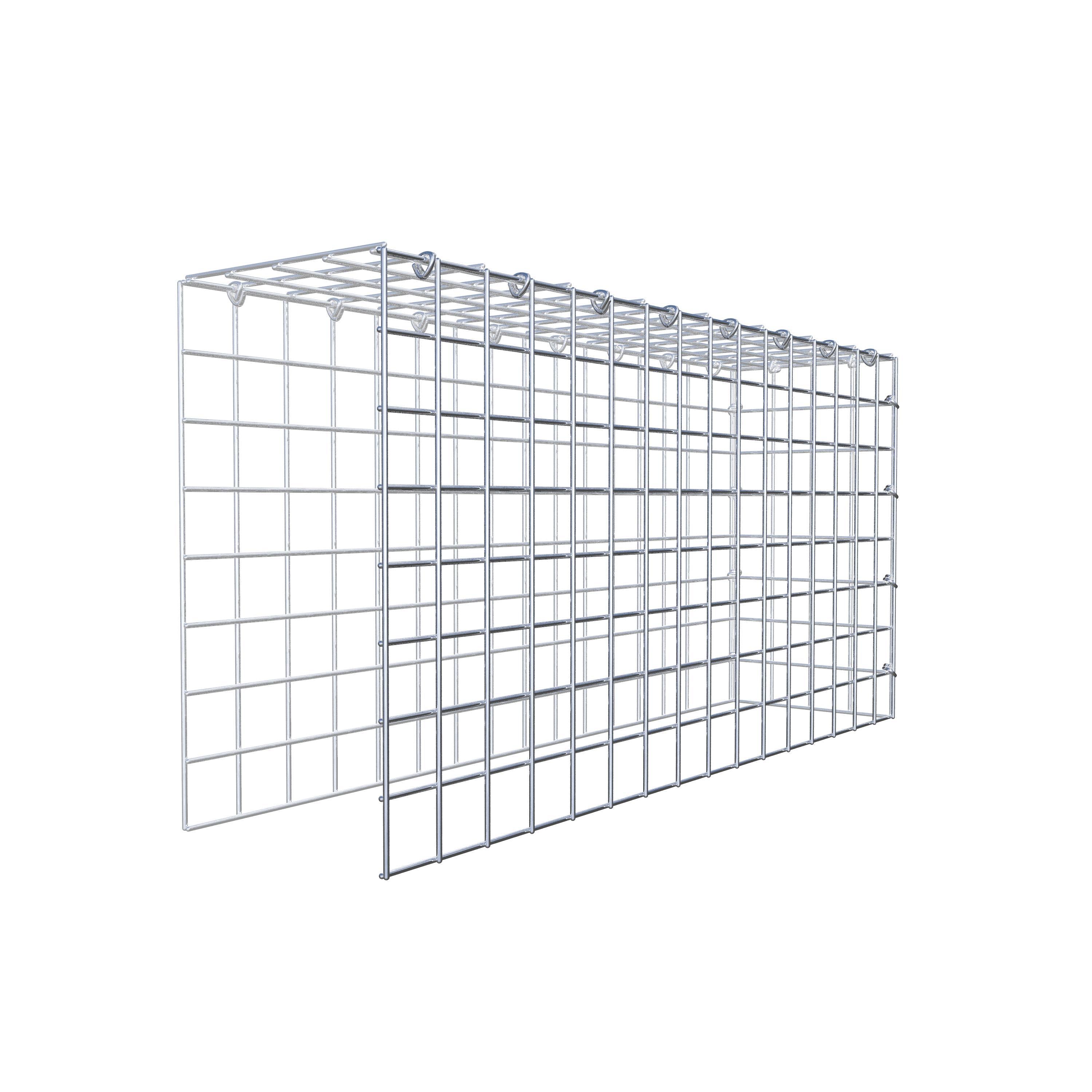 Gabion monté type 4 80 cm x 40 cm x 20 cm (L x H x P), maillage 5 cm x 5 cm, anneau en C