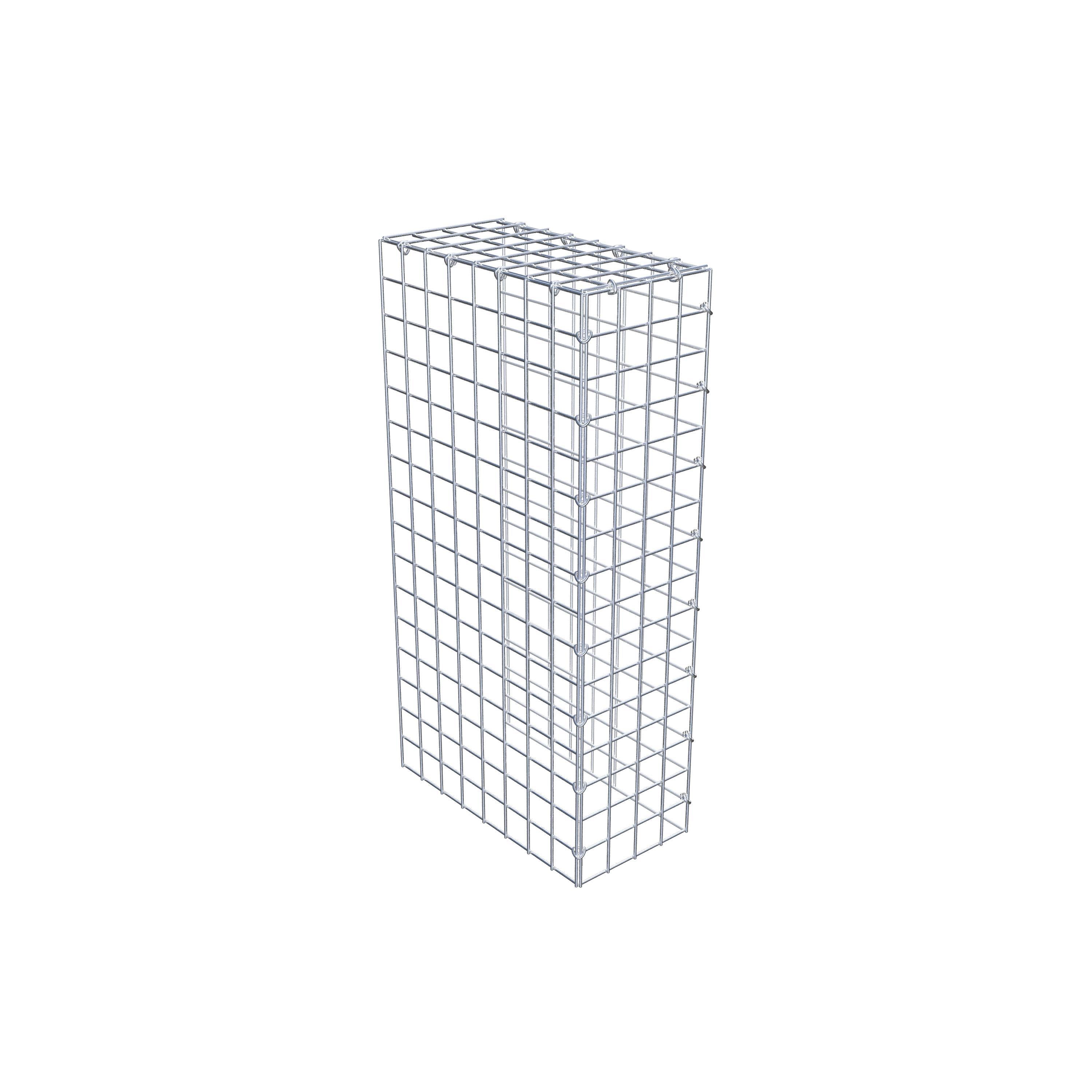 Gabion monté type 4 80 cm x 40 cm x 20 cm (L x H x P), maillage 5 cm x 5 cm, anneau en C