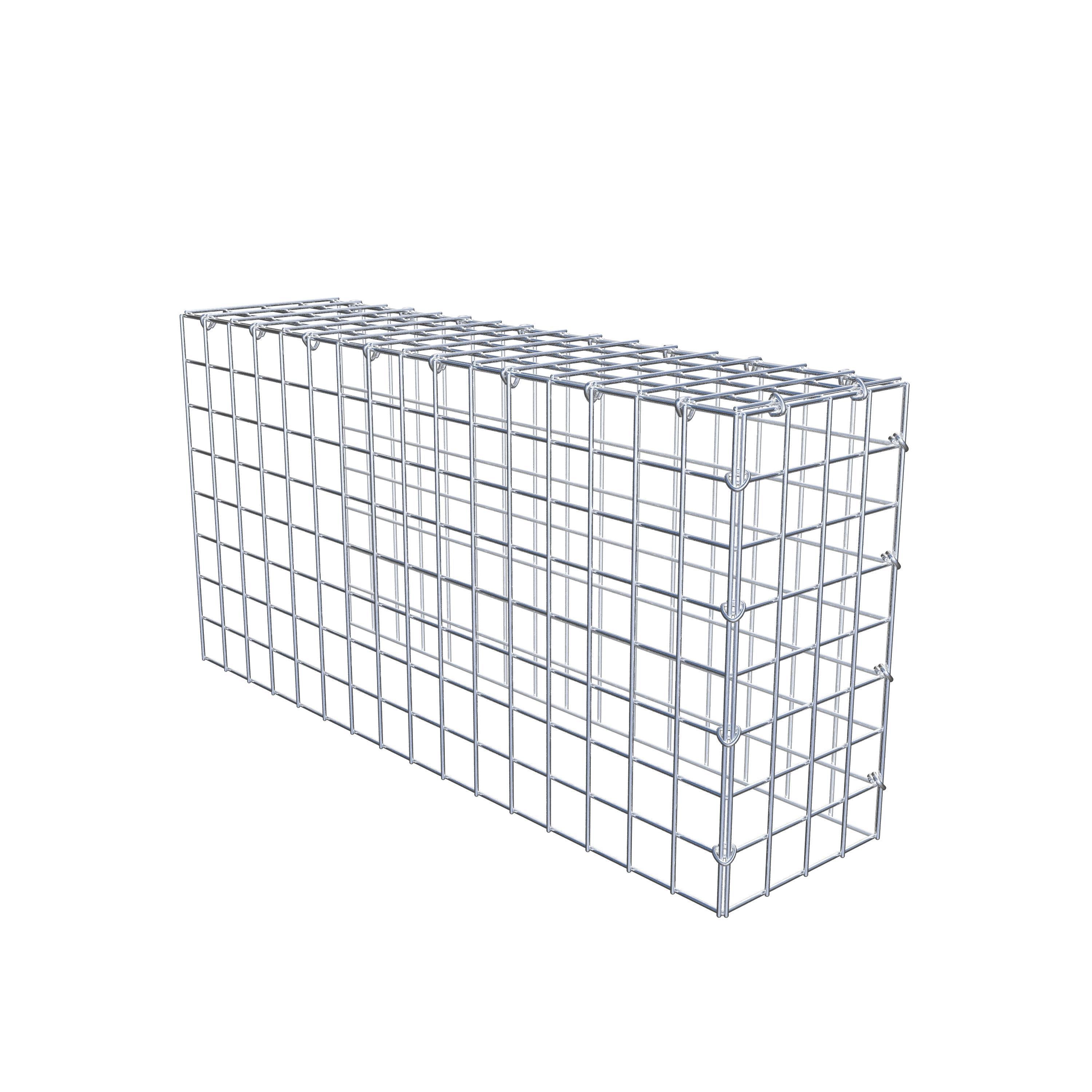 Gabion monté type 4 80 cm x 40 cm x 20 cm (L x H x P), maillage 5 cm x 5 cm, anneau en C