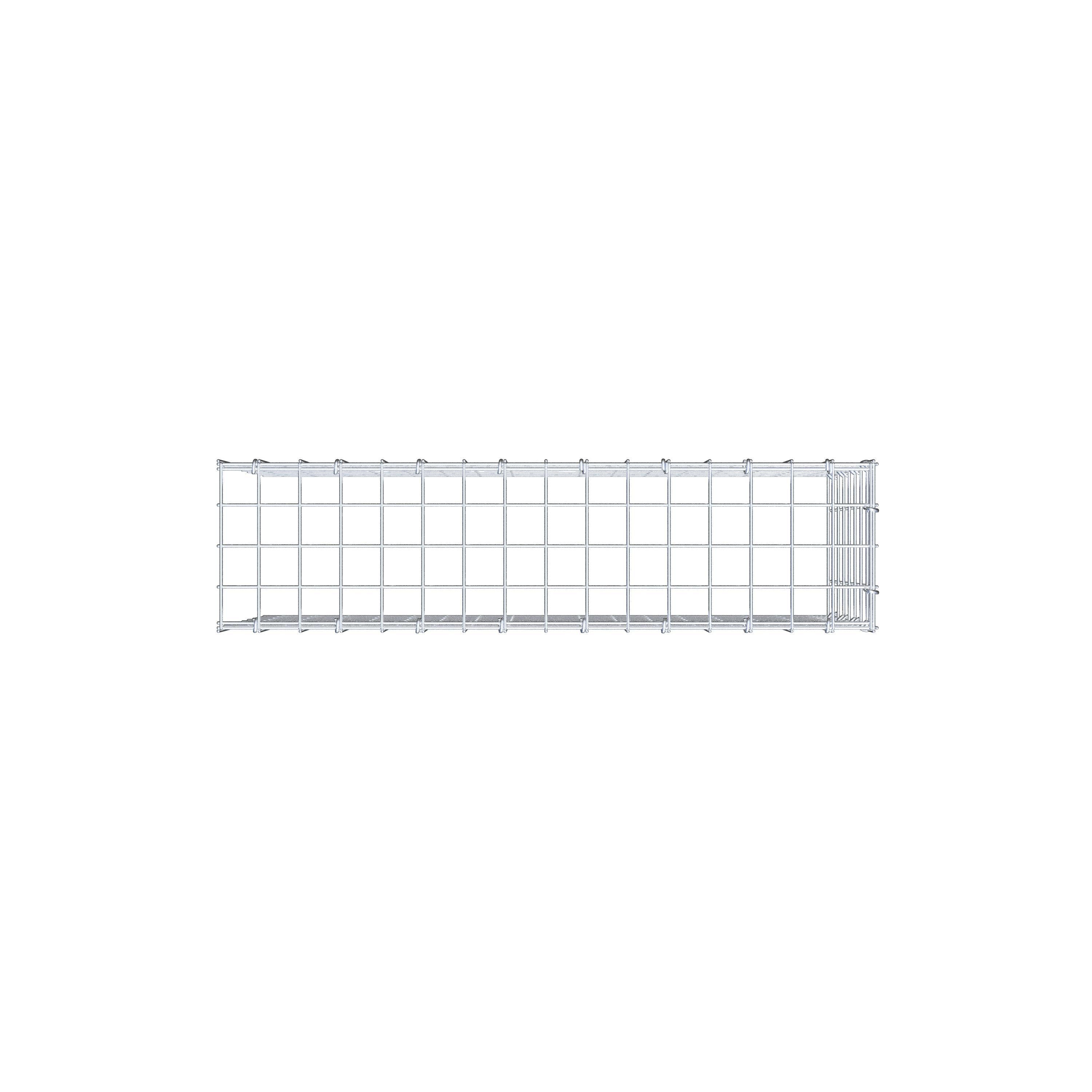 Gabion monté type 4 80 cm x 40 cm x 20 cm (L x H x P), maillage 5 cm x 5 cm, anneau en C