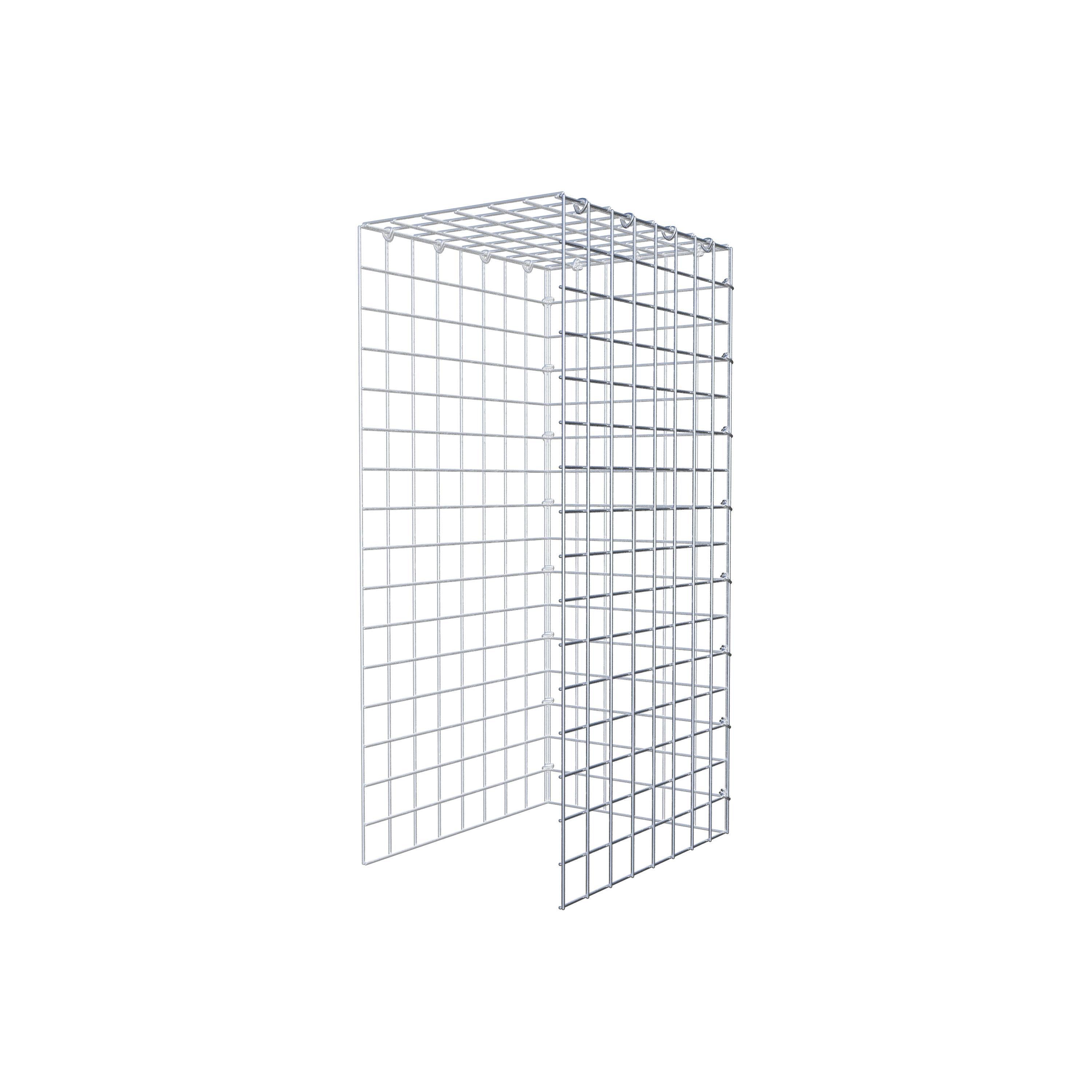 Gabion monté type 4 80 cm x 40 cm x 30 cm (L x H x P), maillage 5 cm x 5 cm, anneau en C