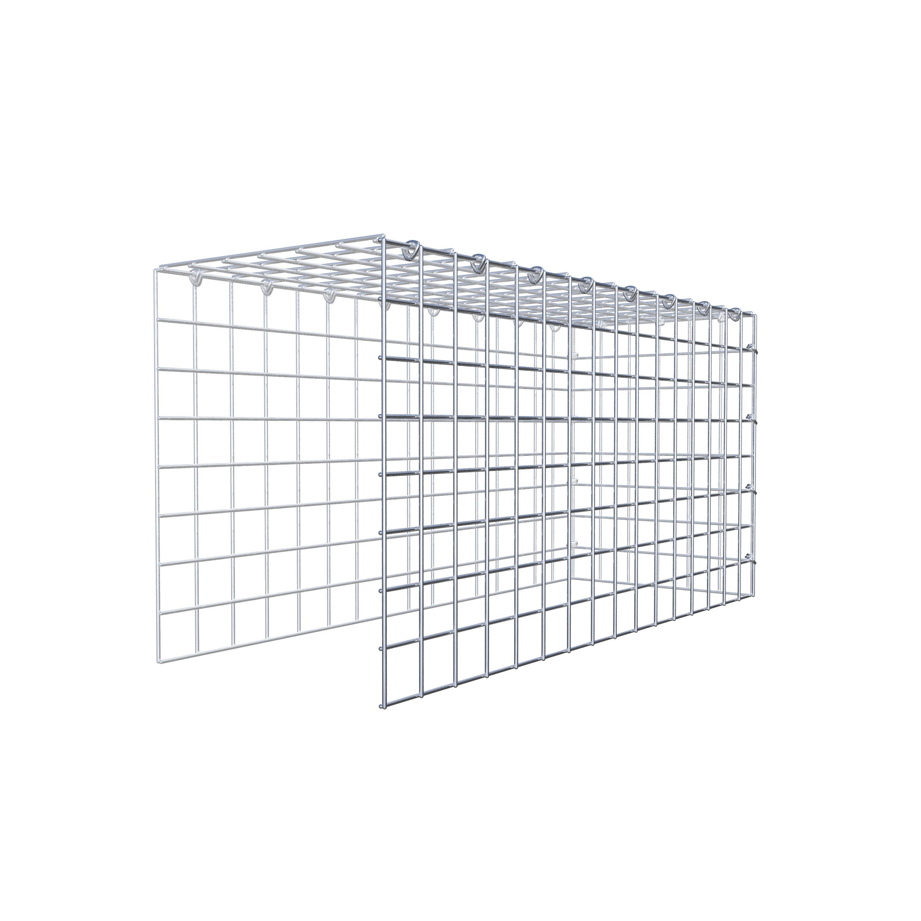 Gabion monté type 4 80 cm x 40 cm x 30 cm (L x H x P), maillage 5 cm x 5 cm, anneau en C