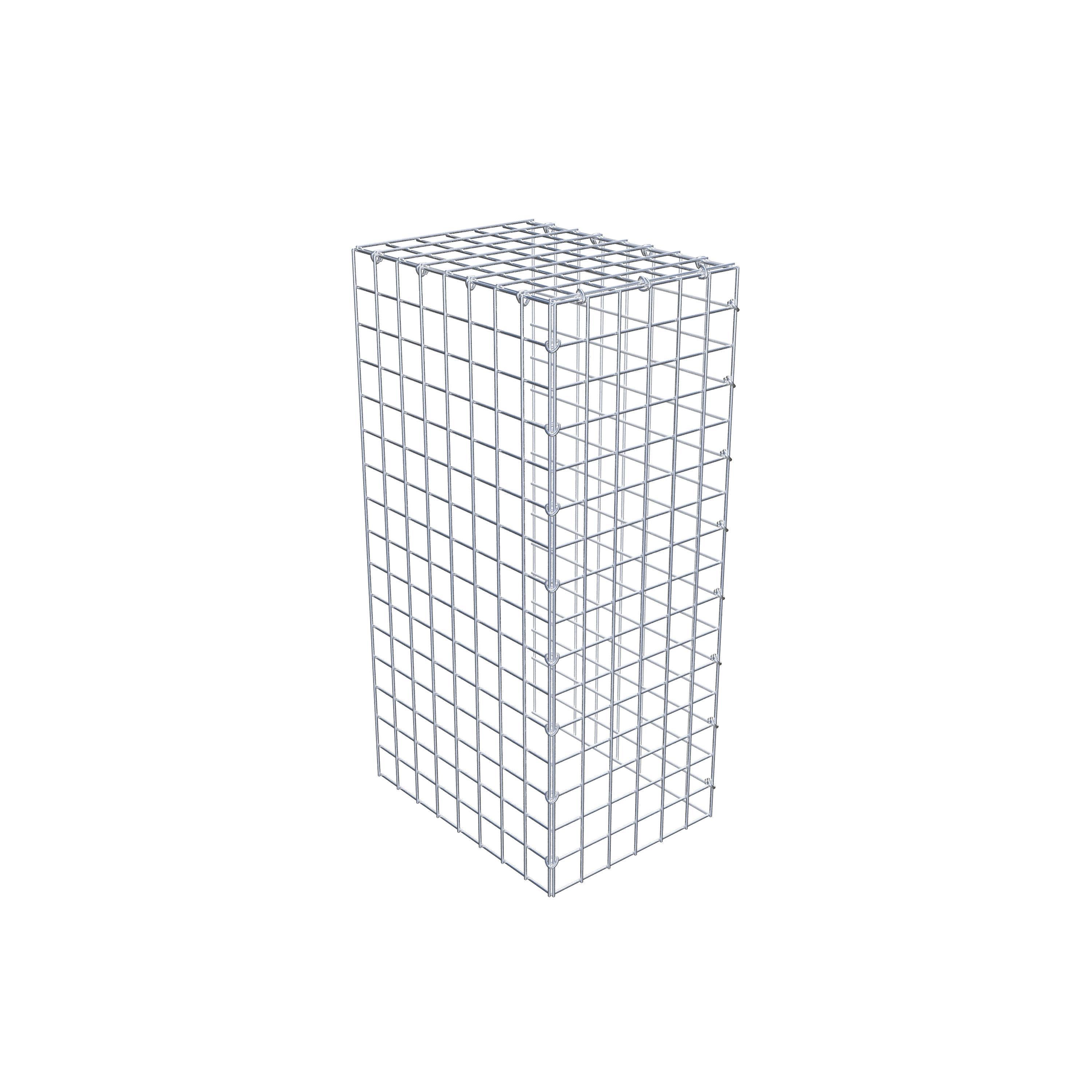 Gabion monté type 4 80 cm x 40 cm x 30 cm (L x H x P), maillage 5 cm x 5 cm, anneau en C