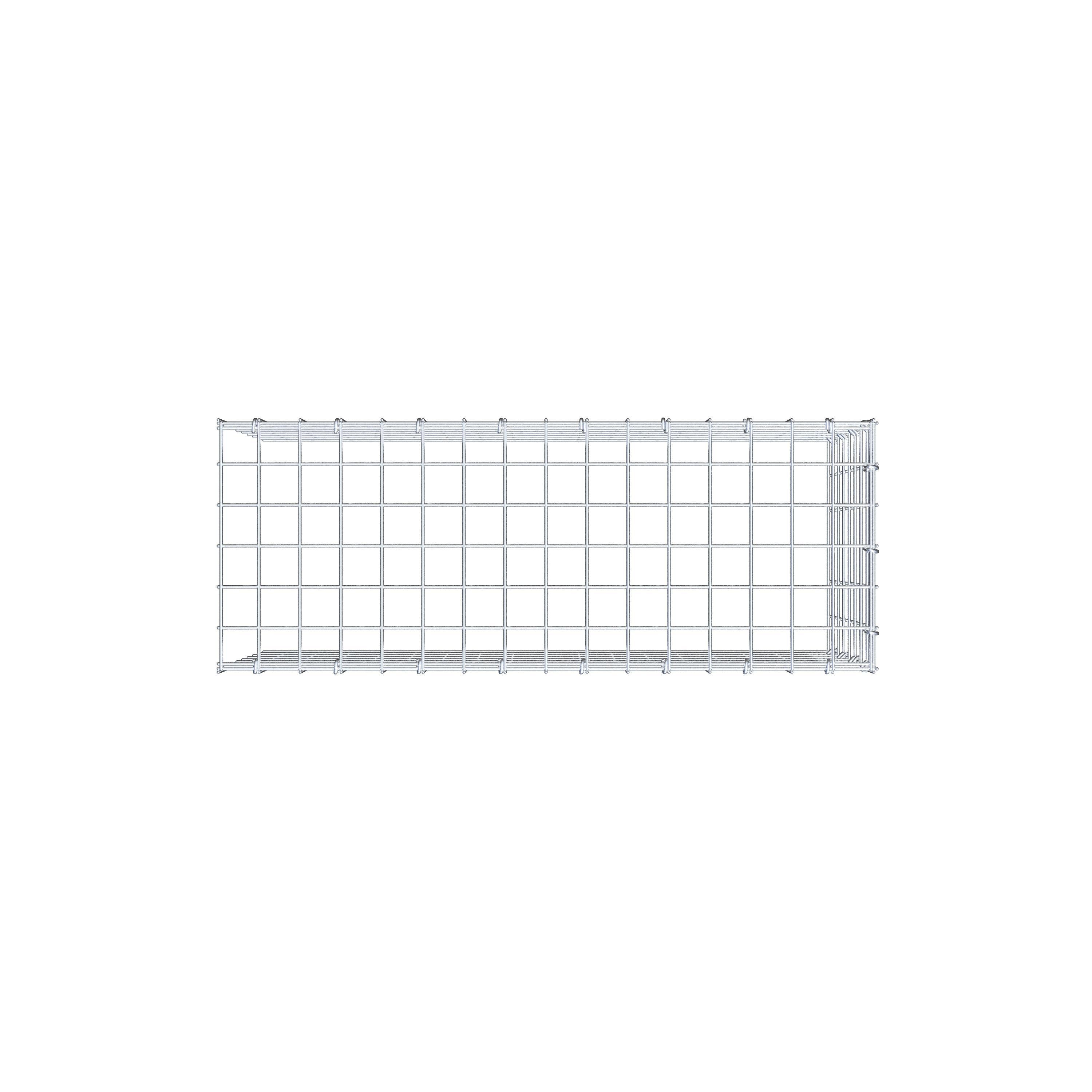 Gabion monté type 4 80 cm x 40 cm x 30 cm (L x H x P), maillage 5 cm x 5 cm, anneau en C