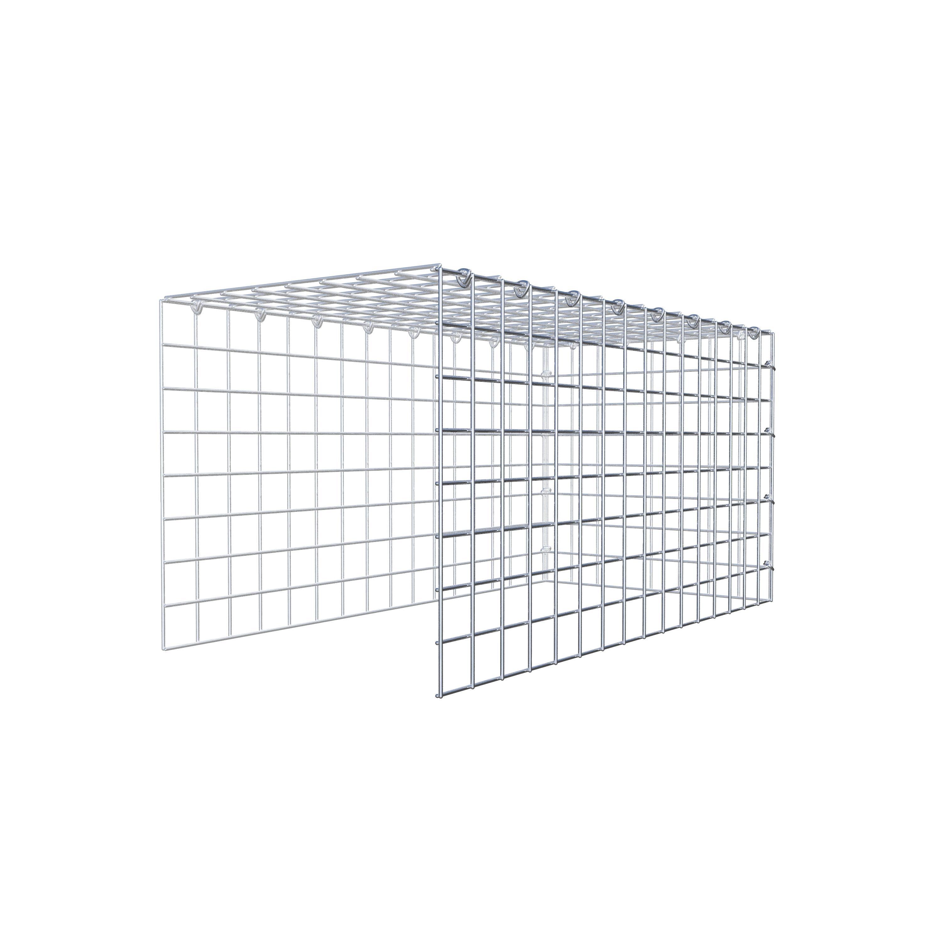 Gabion monté type 4 80 cm x 40 cm x 40 cm (L x H x P), maillage 5 cm x 5 cm, anneau en C