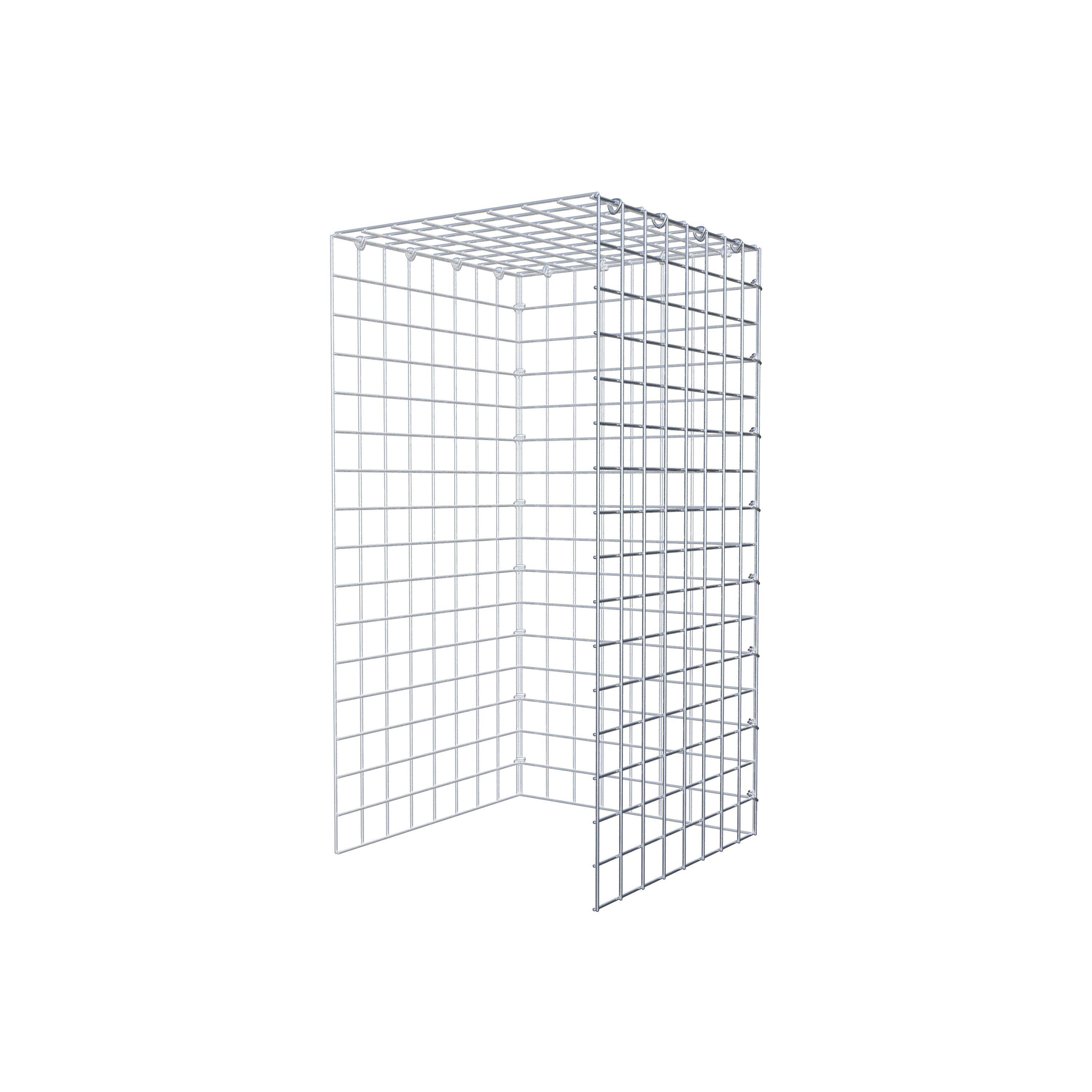 Gabion monté type 4 80 cm x 40 cm x 40 cm (L x H x P), maillage 5 cm x 5 cm, anneau en C