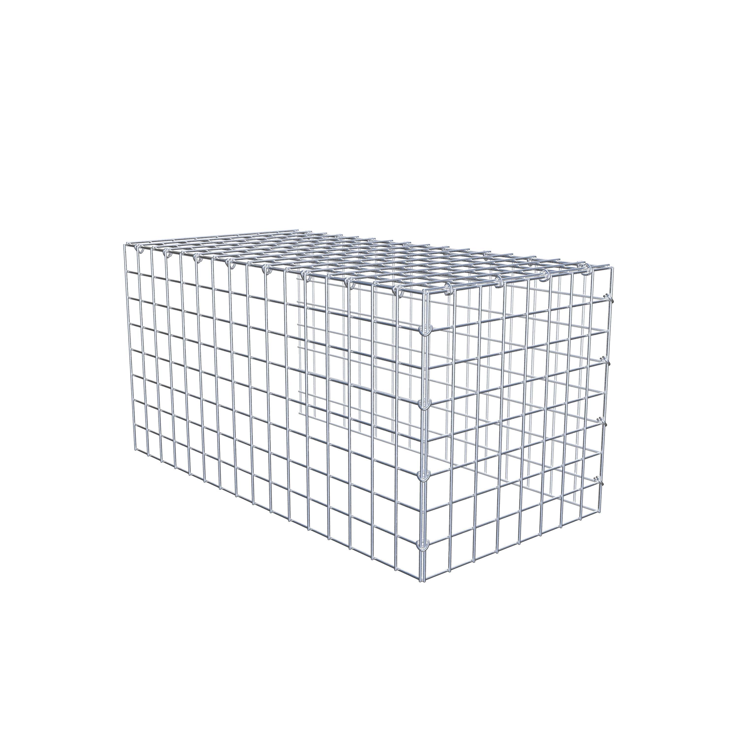 Gabion monté type 4 80 cm x 40 cm x 40 cm (L x H x P), maillage 5 cm x 5 cm, anneau en C