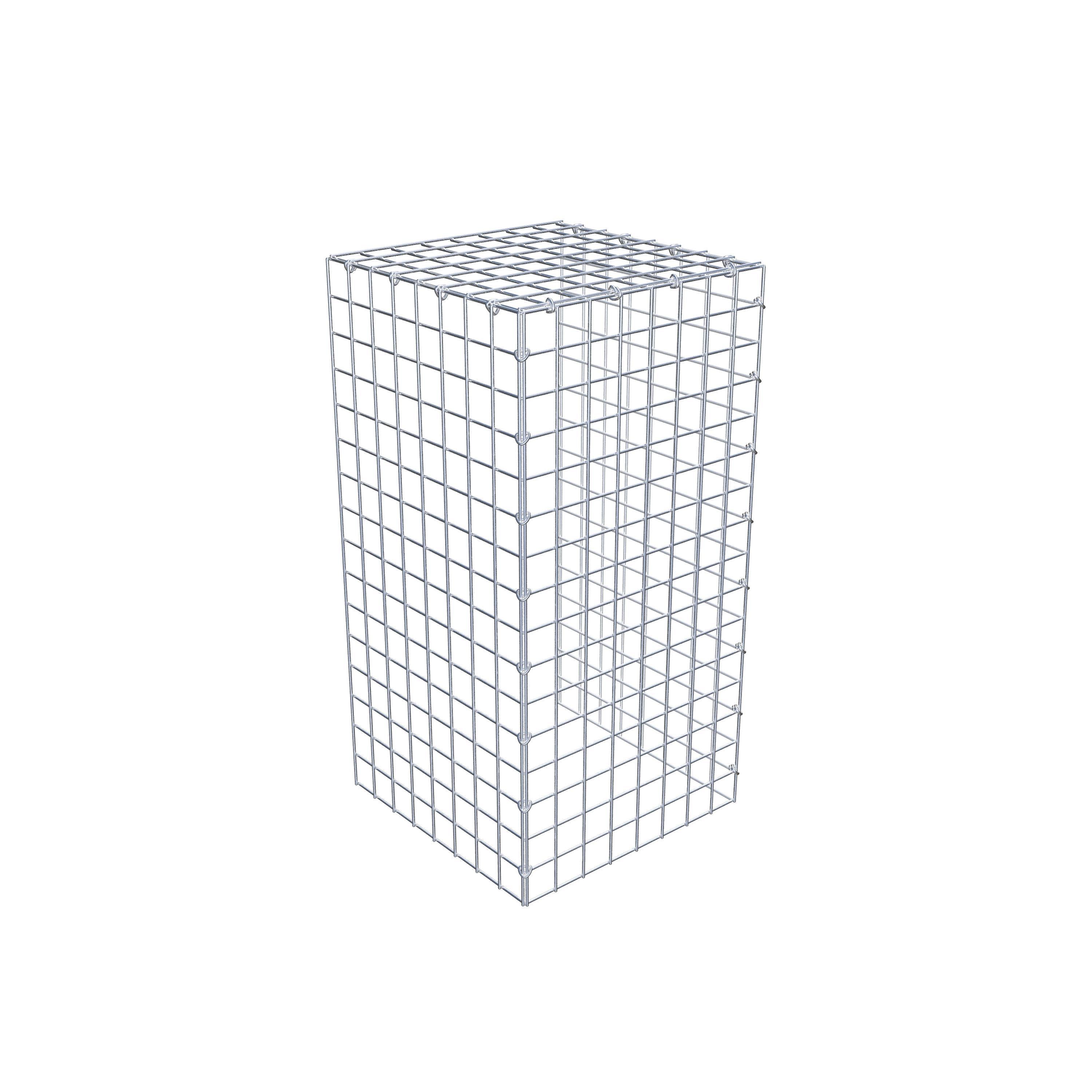 Gabion monté type 4 80 cm x 40 cm x 40 cm (L x H x P), maillage 5 cm x 5 cm, anneau en C