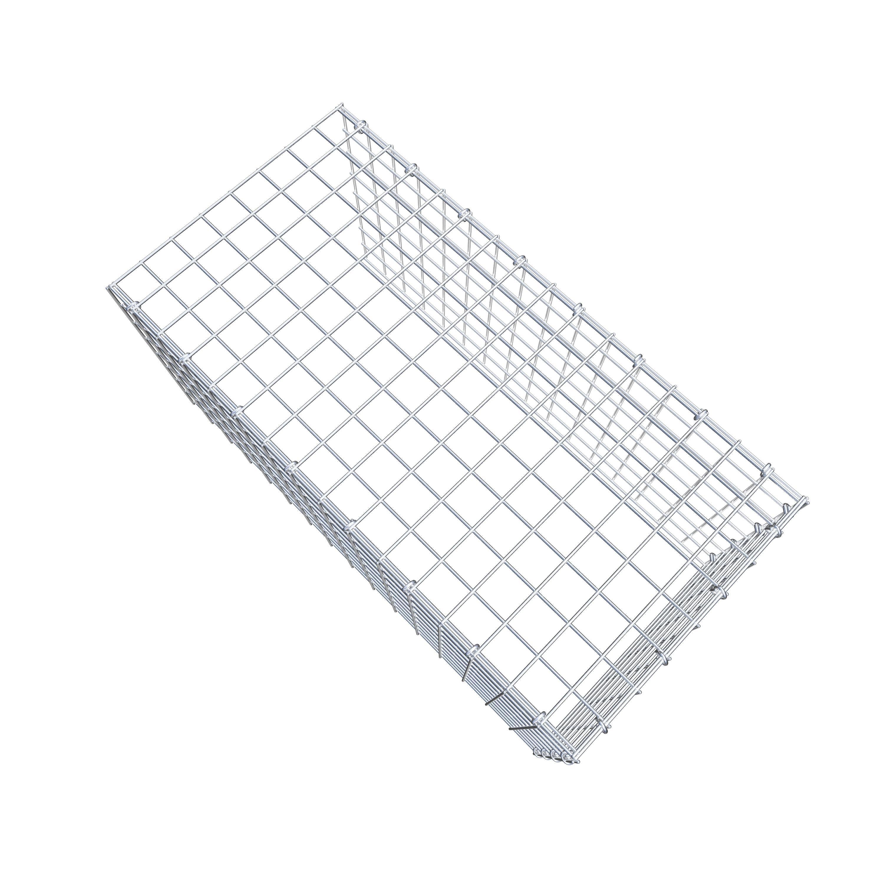 Gabion monté type 4 80 cm x 40 cm x 40 cm (L x H x P), maillage 5 cm x 5 cm, anneau en C