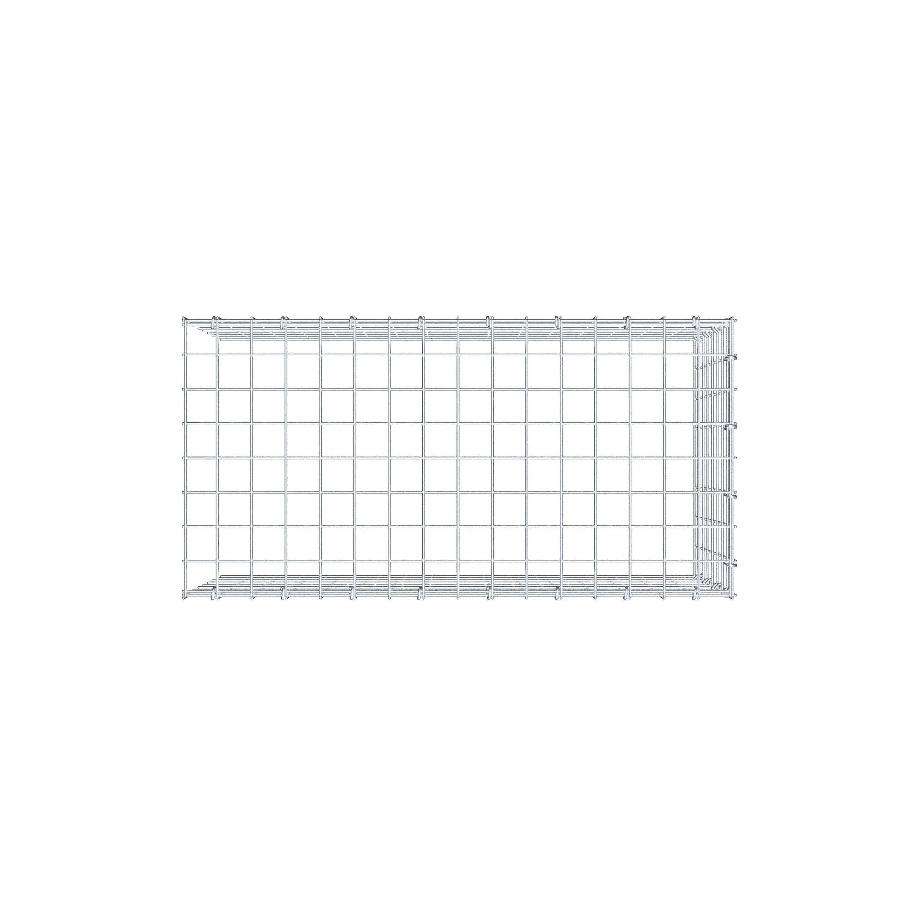 Gabion monté type 4 80 cm x 40 cm x 40 cm (L x H x P), maillage 5 cm x 5 cm, anneau en C