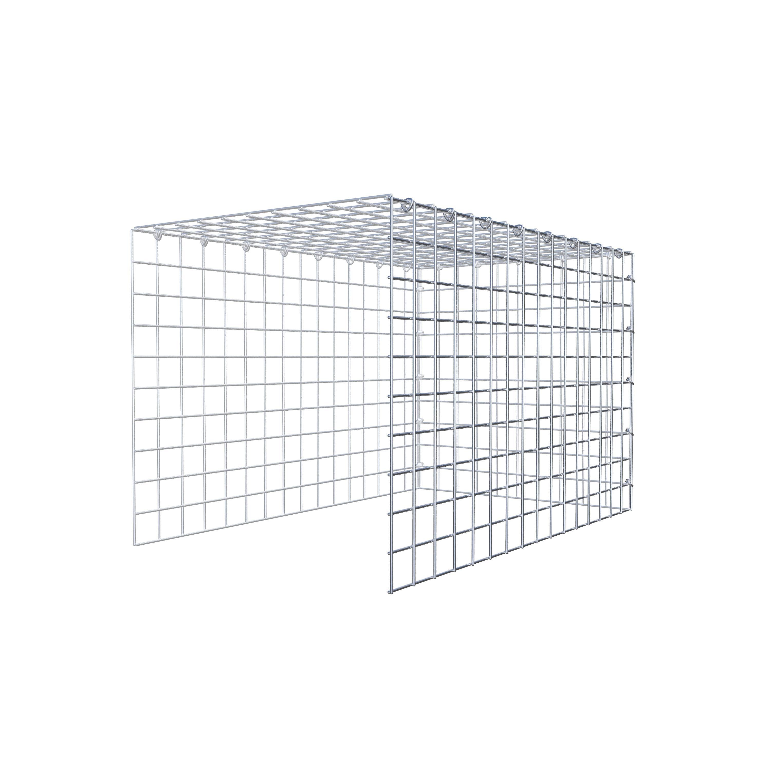 Gabion monté type 4 80 cm x 50 cm x 50 cm (L x H x P), maillage 5 cm x 5 cm, anneau en C