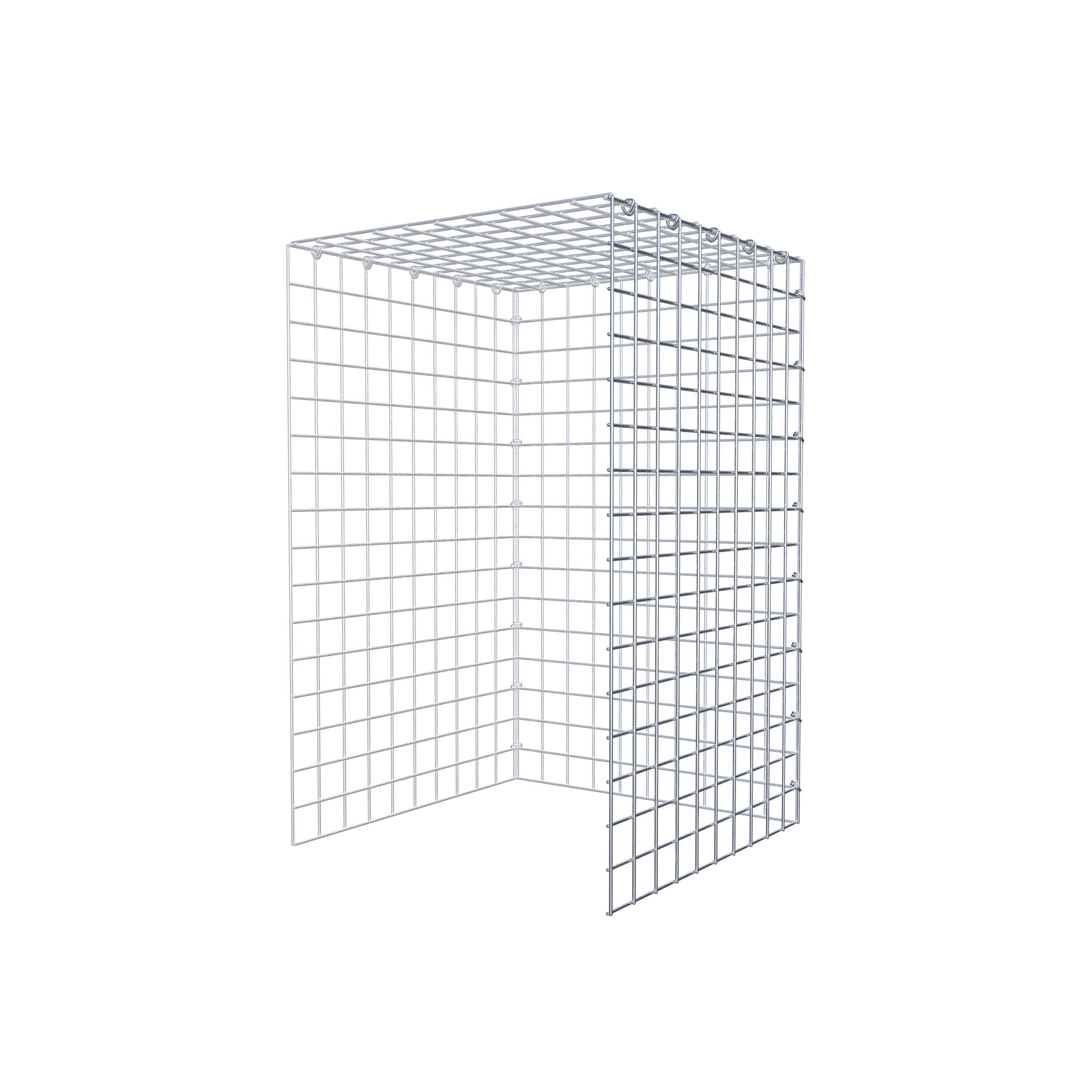 Gabion monté type 4 80 cm x 50 cm x 50 cm (L x H x P), maillage 5 cm x 5 cm, anneau en C