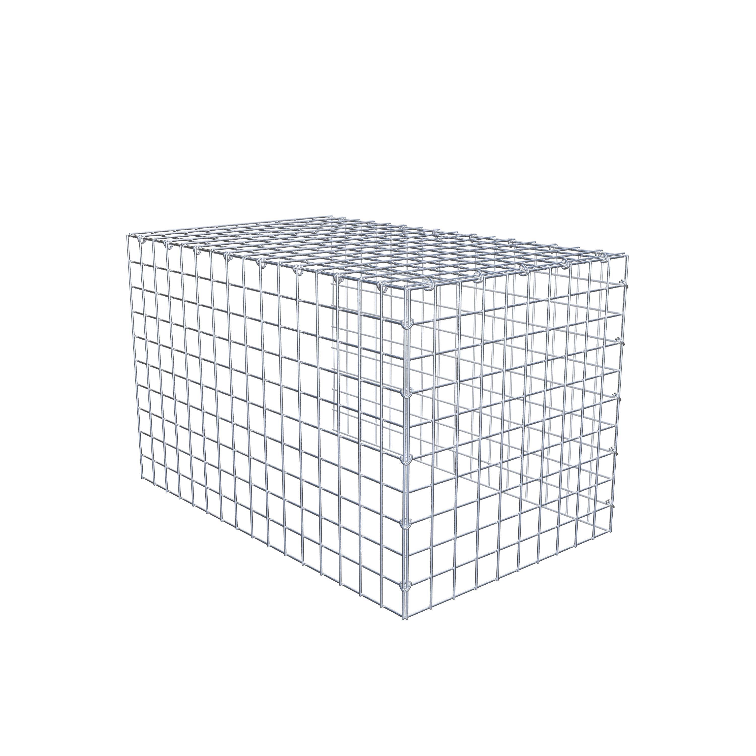 Gabion monté type 4 80 cm x 50 cm x 50 cm (L x H x P), maillage 5 cm x 5 cm, anneau en C