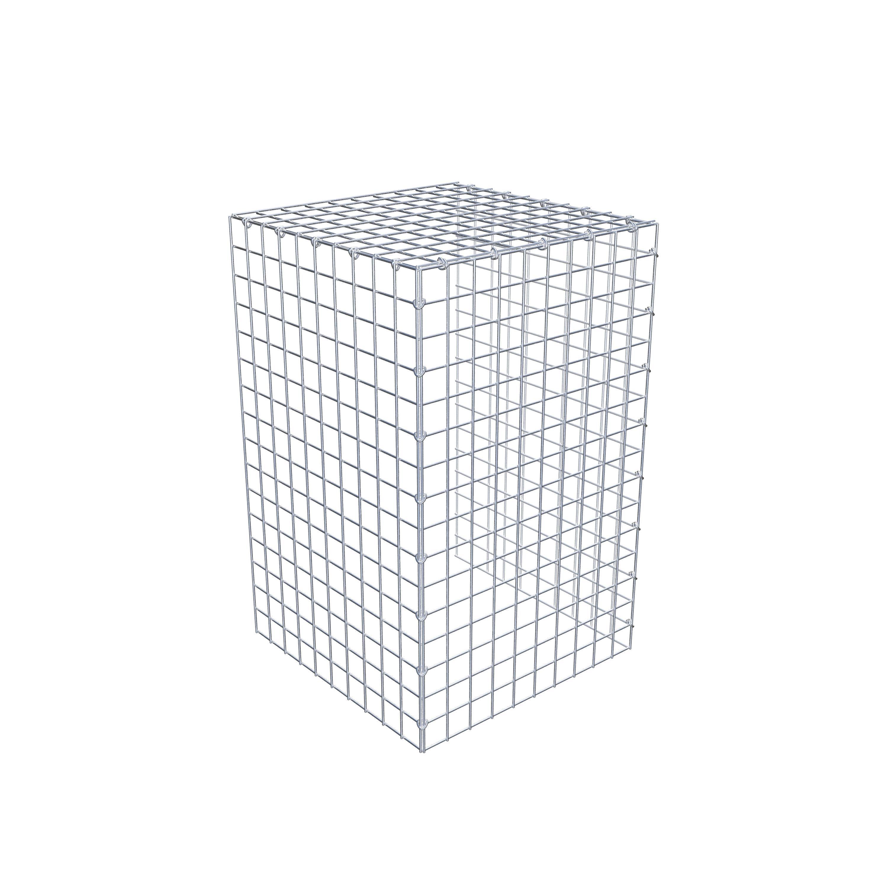 Gabion monté type 4 80 cm x 50 cm x 50 cm (L x H x P), maillage 5 cm x 5 cm, anneau en C