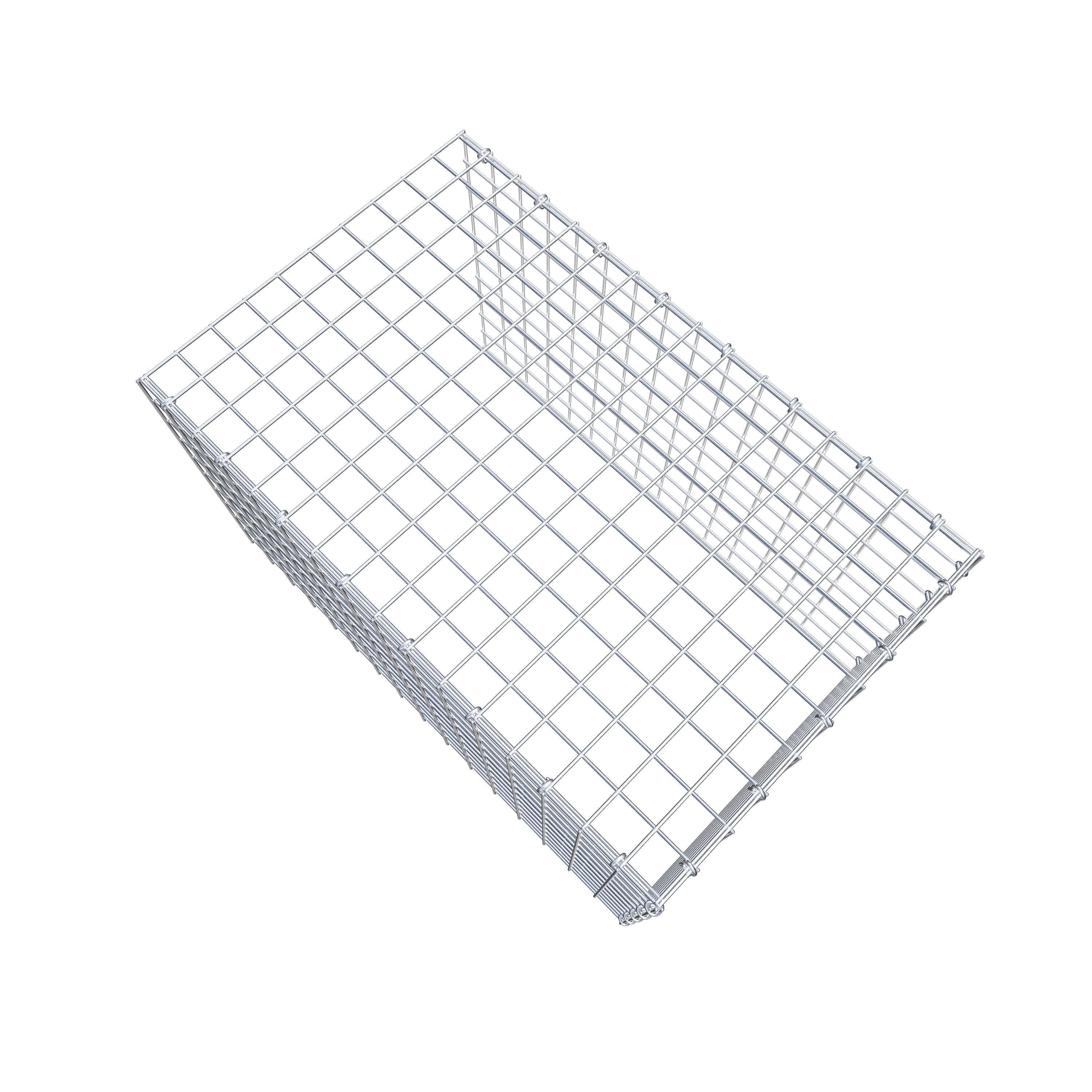 Gabion monté type 4 80 cm x 50 cm x 50 cm (L x H x P), maillage 5 cm x 5 cm, anneau en C