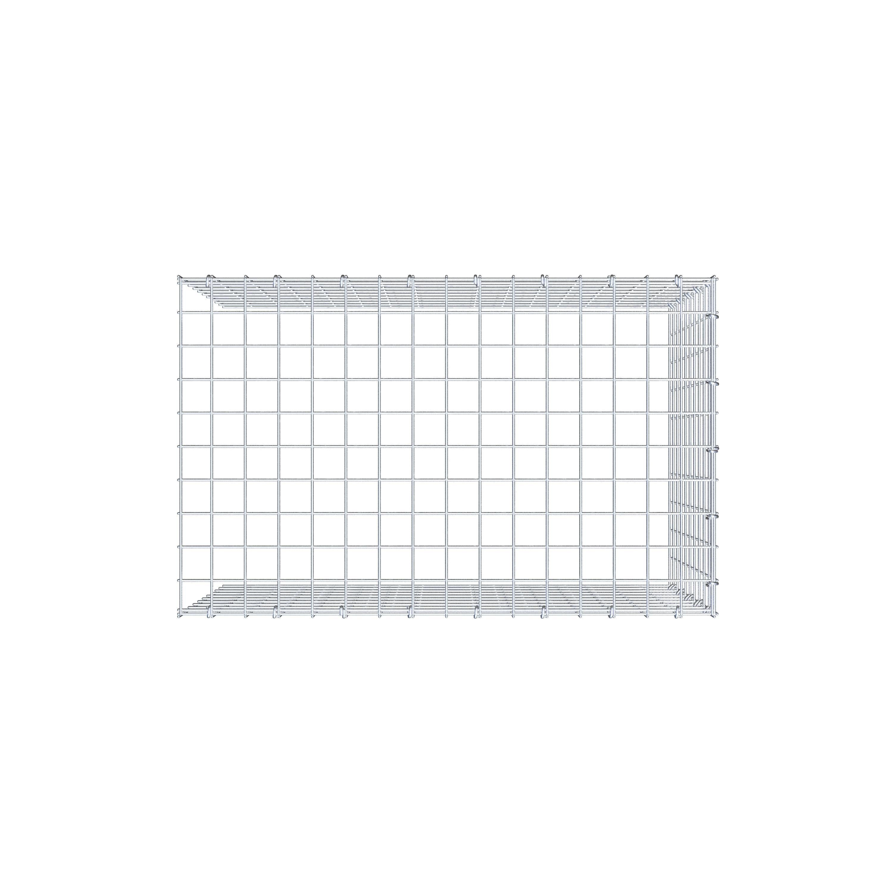 Gabion monté type 4 80 cm x 50 cm x 50 cm (L x H x P), maillage 5 cm x 5 cm, anneau en C