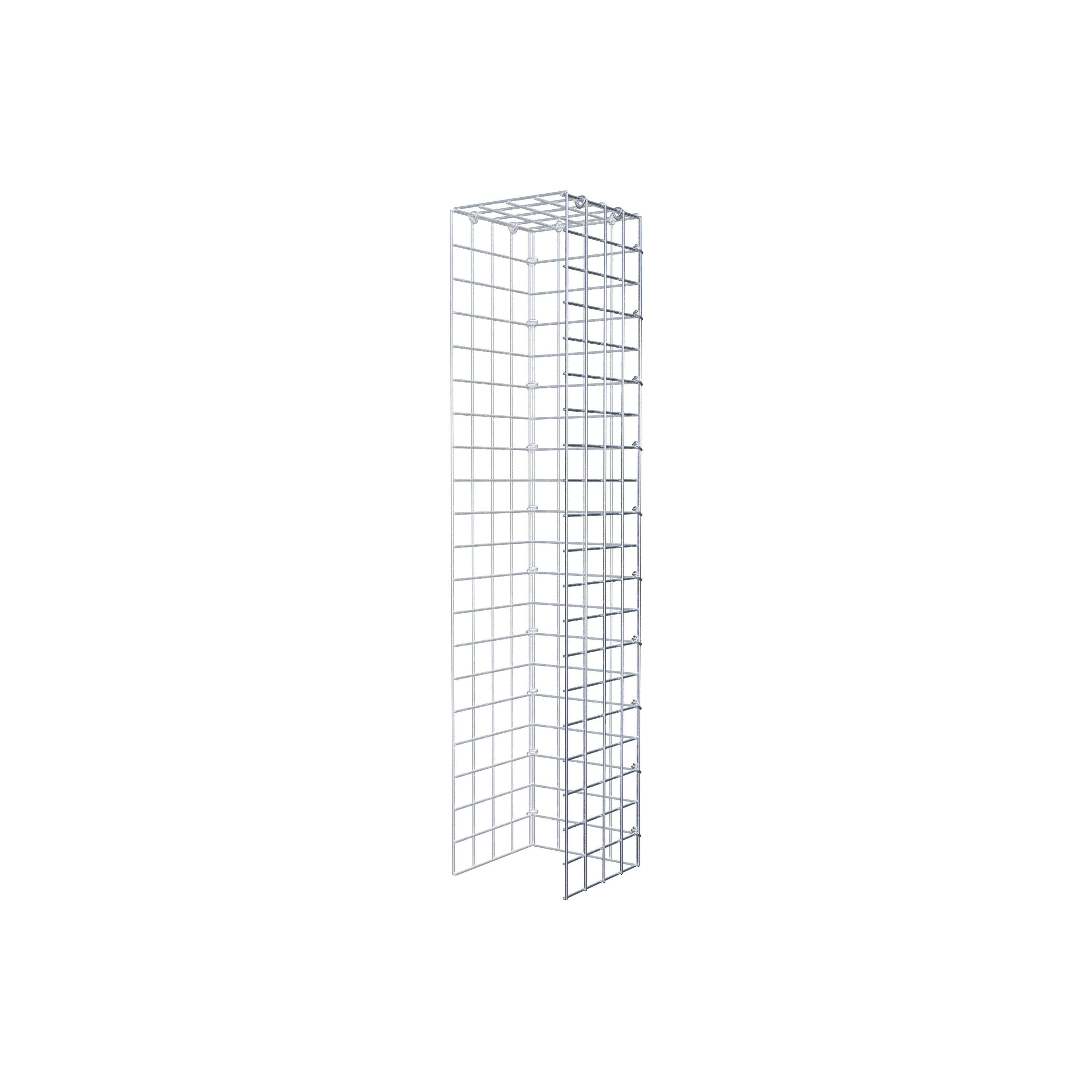 Gabion monté type 4 100 cm x 20 cm x 20 cm (L x H x P), maillage 5 cm x 5 cm, anneau en C