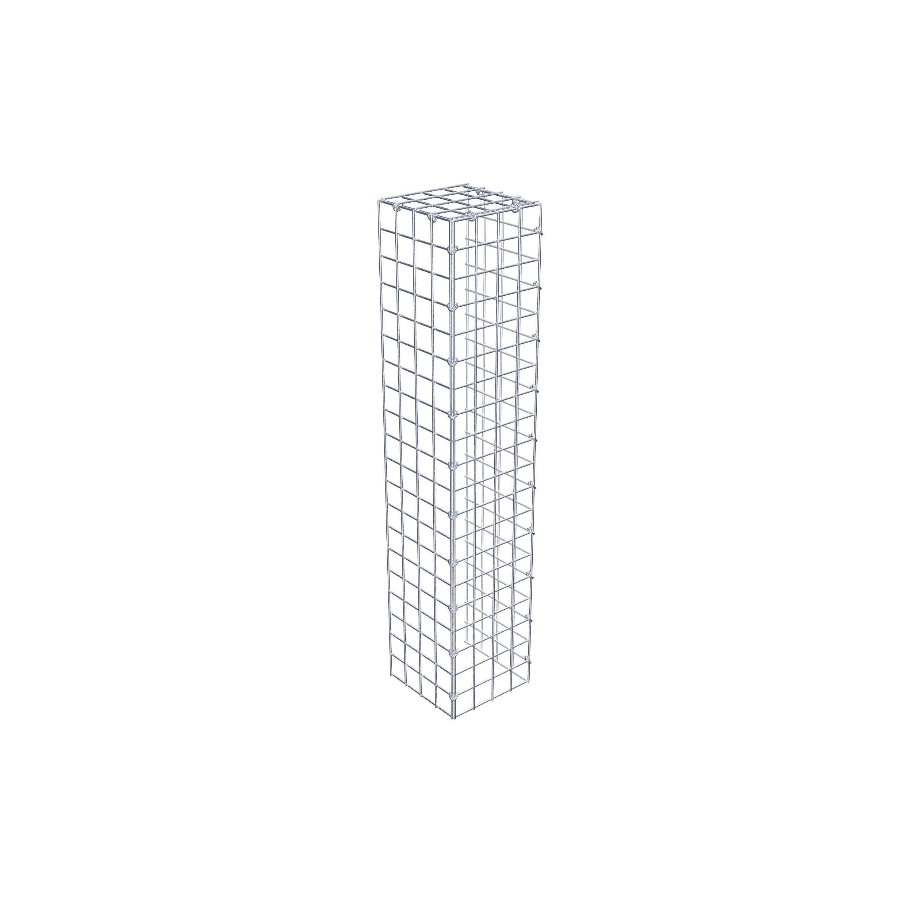 Gabion monté type 4 100 cm x 20 cm x 20 cm (L x H x P), maillage 5 cm x 5 cm, anneau en C