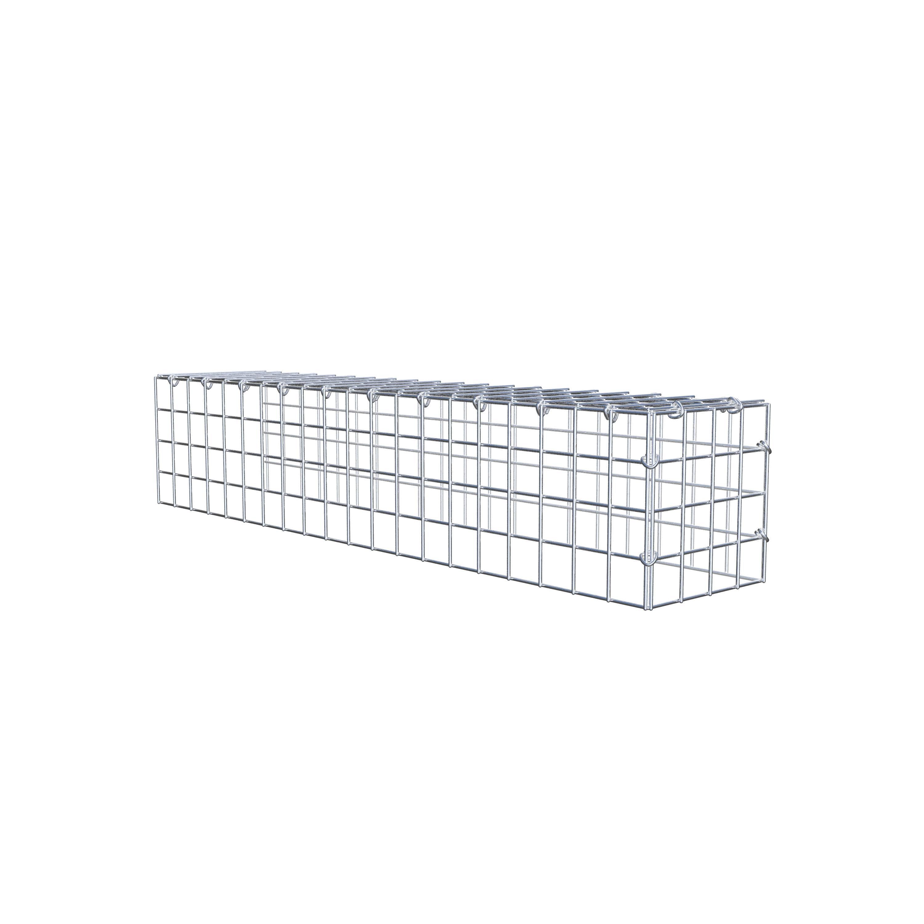 Gabion monté type 4 100 cm x 20 cm x 20 cm (L x H x P), maillage 5 cm x 5 cm, anneau en C