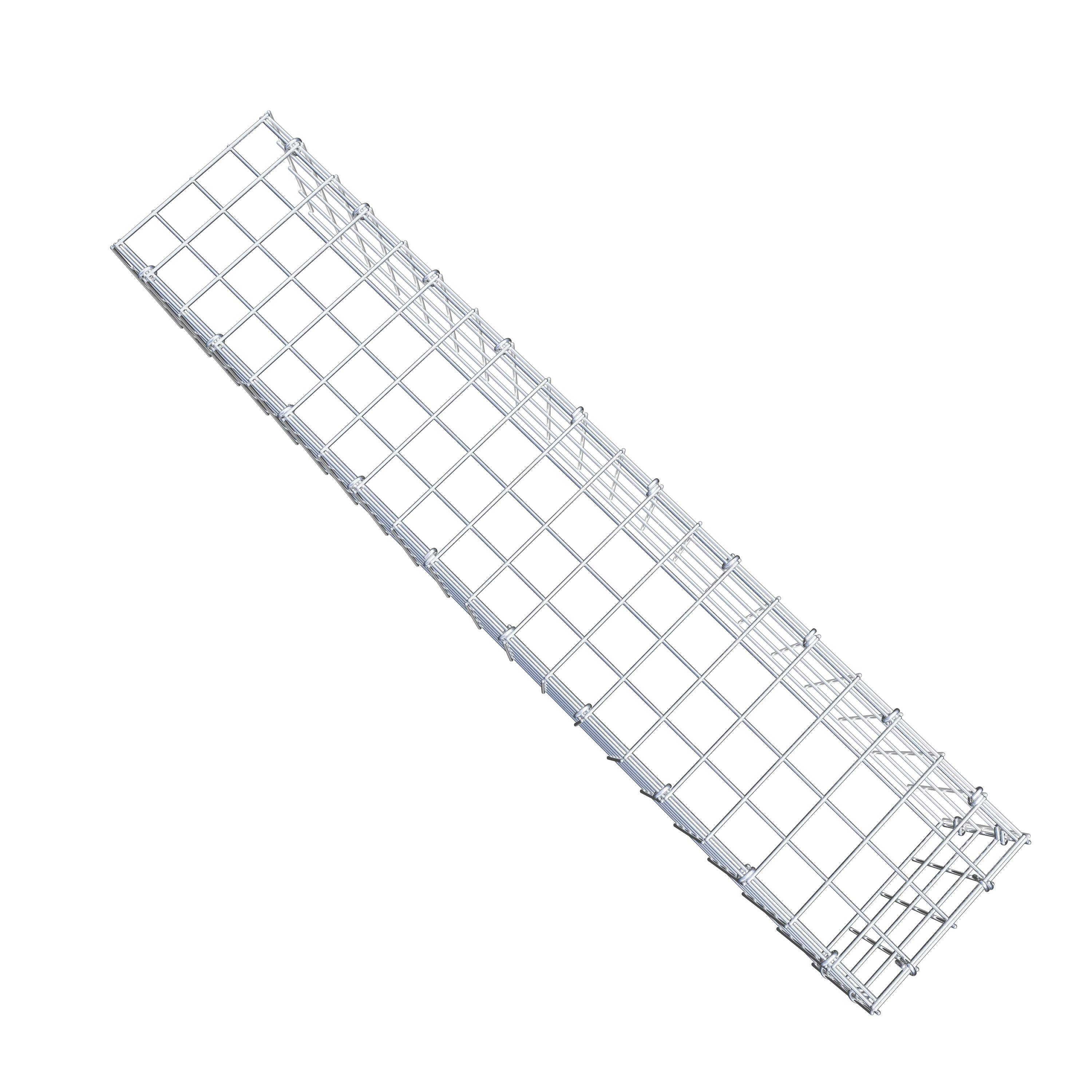 Gabion monté type 4 100 cm x 20 cm x 20 cm (L x H x P), maillage 5 cm x 5 cm, anneau en C