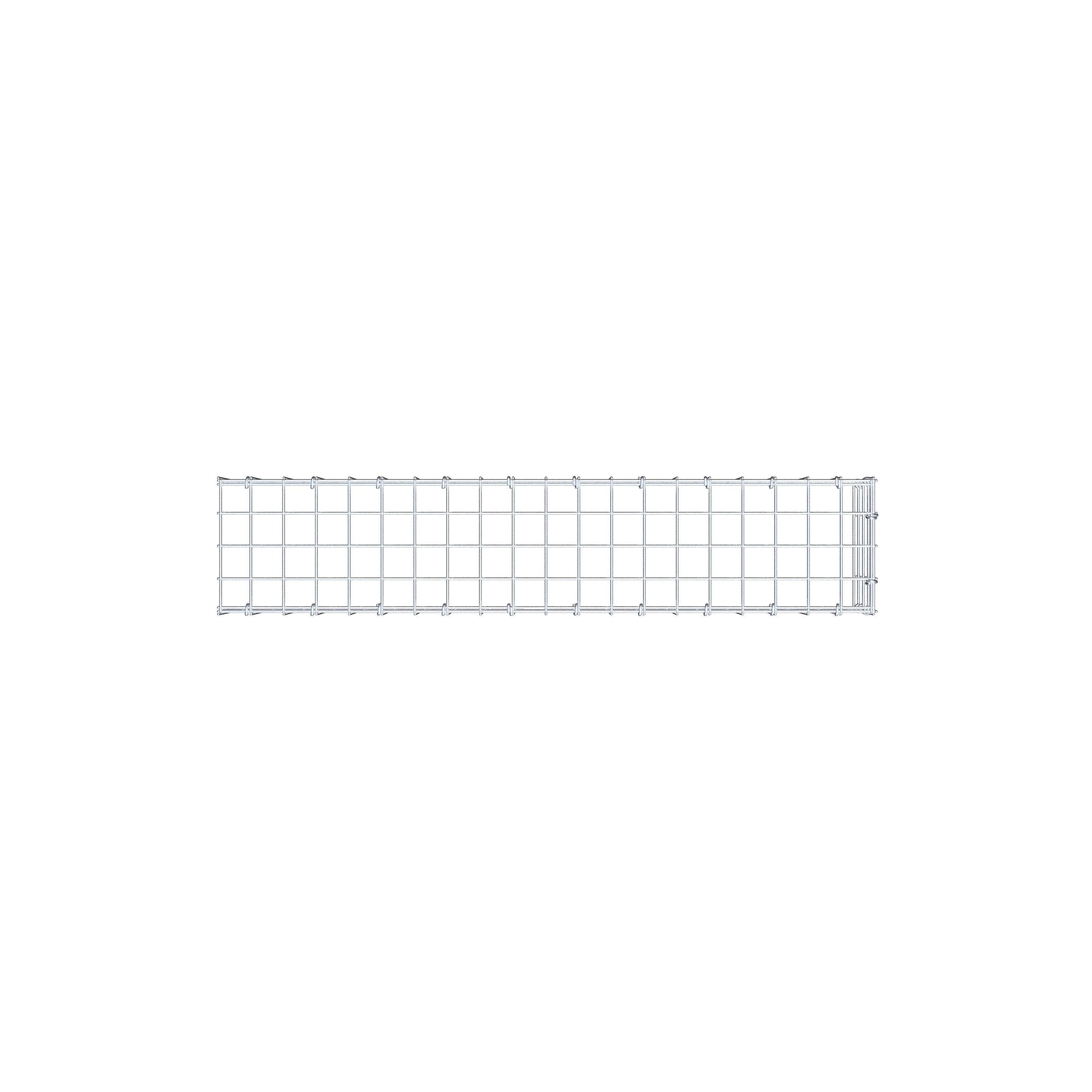 Gabion monté type 4 100 cm x 20 cm x 20 cm (L x H x P), maillage 5 cm x 5 cm, anneau en C