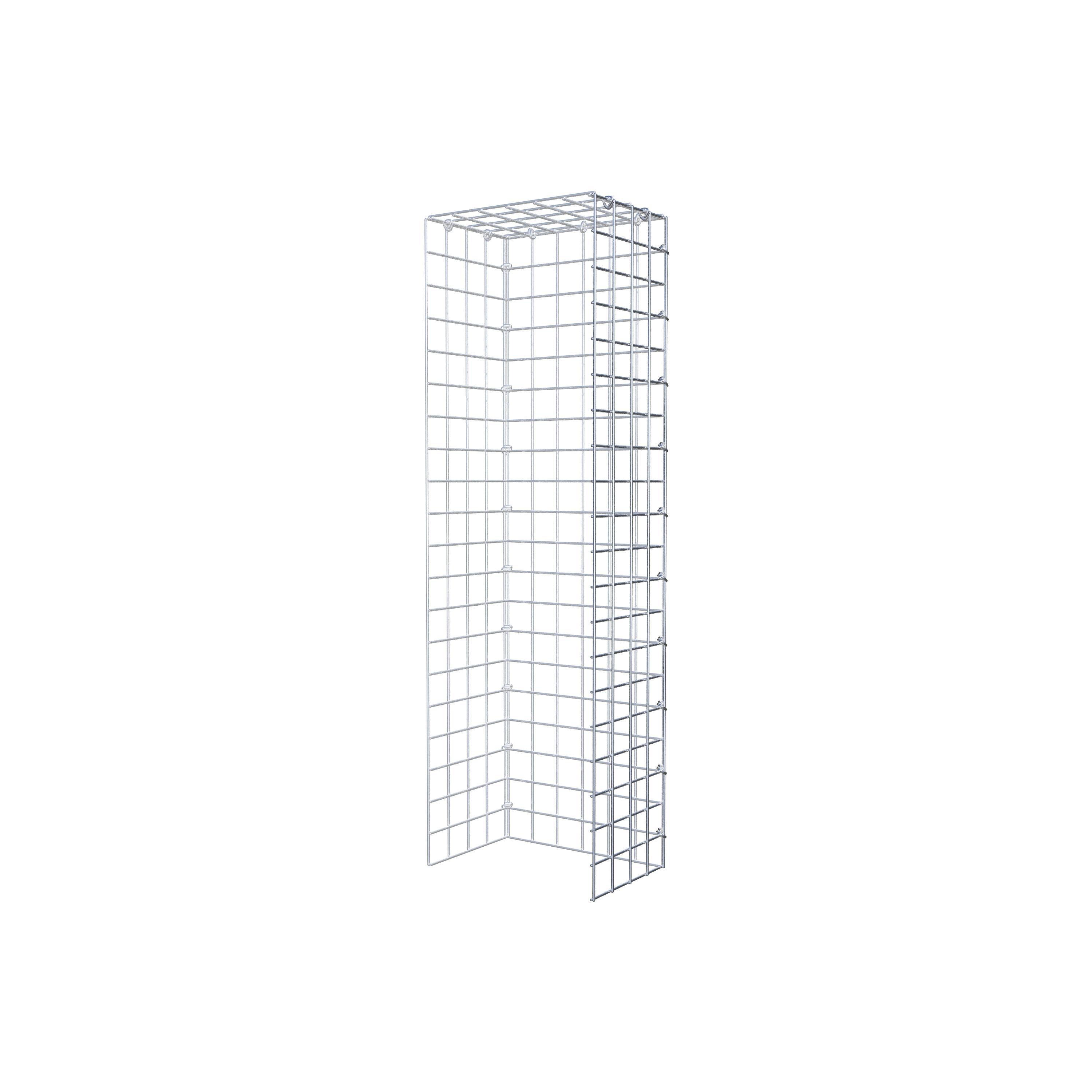 Gabion monté type 4 100 cm x 20 cm x 30 cm (L x H x P), maillage 5 cm x 5 cm, anneau en C