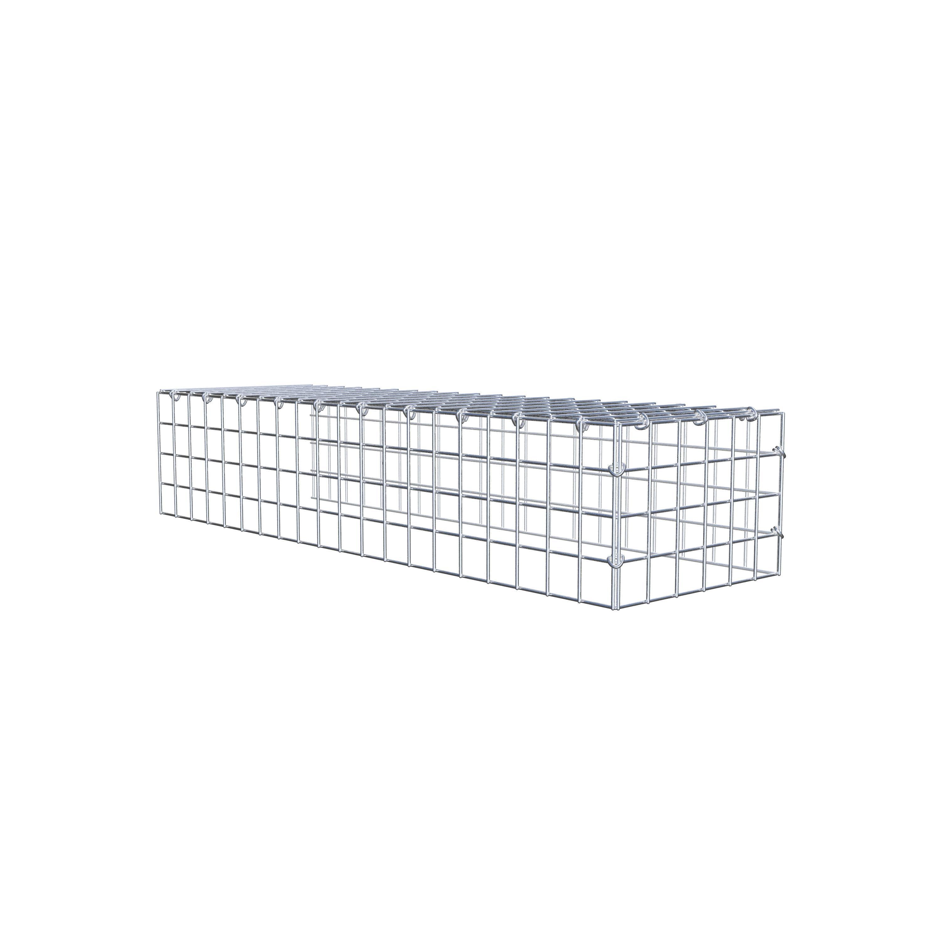 Gabion monté type 4 100 cm x 20 cm x 30 cm (L x H x P), maillage 5 cm x 5 cm, anneau en C