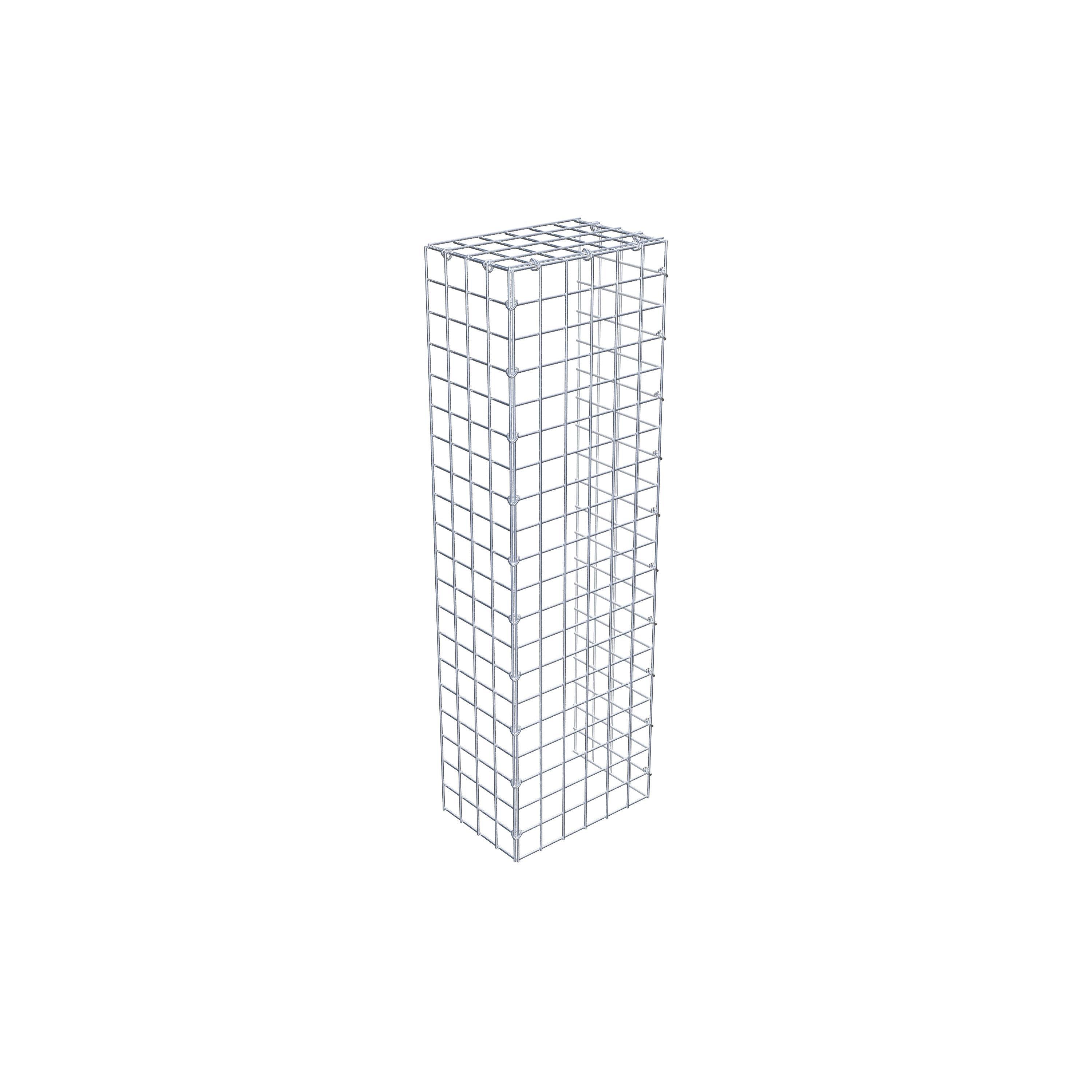 Gabion monté type 4 100 cm x 20 cm x 30 cm (L x H x P), maillage 5 cm x 5 cm, anneau en C