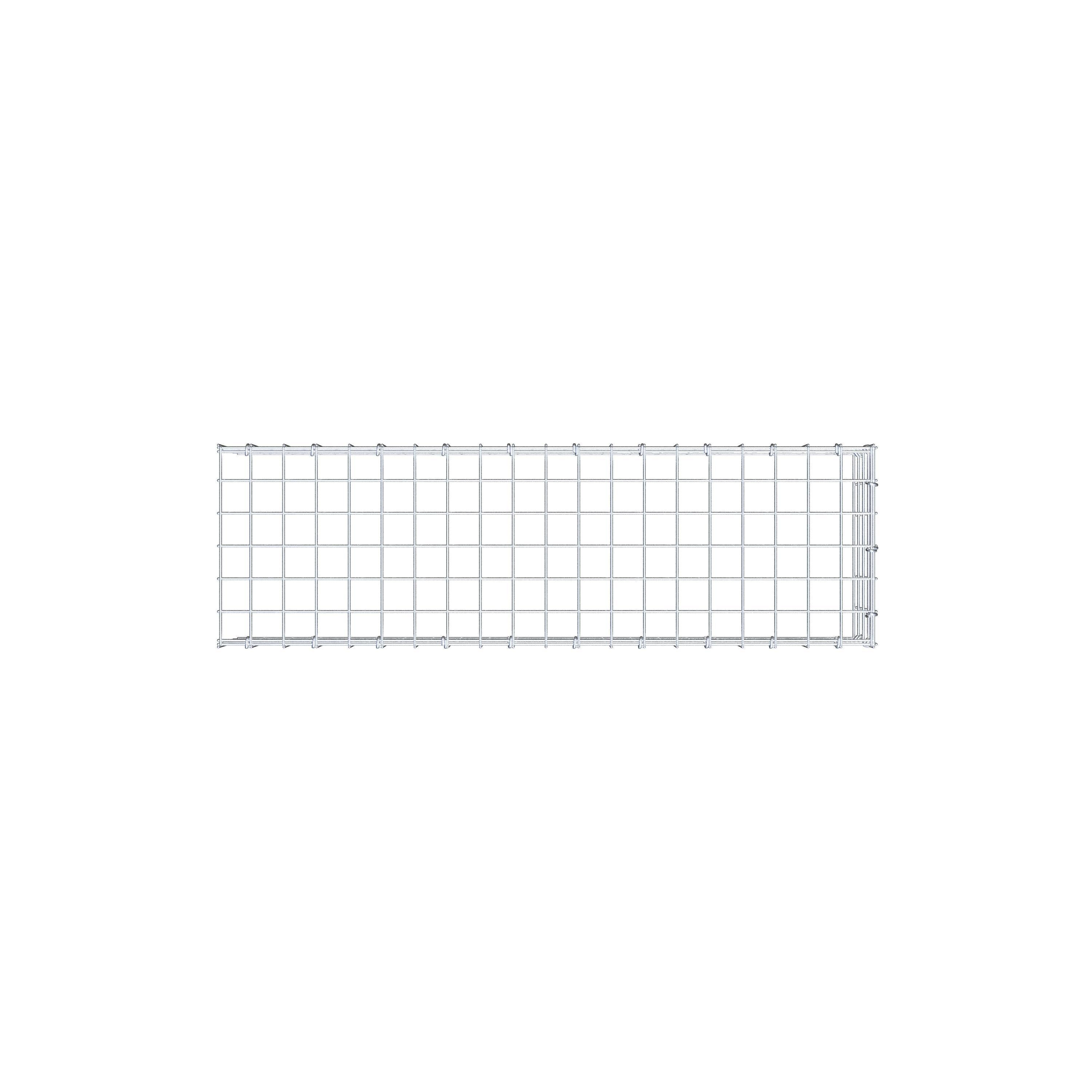 Gabion monté type 4 100 cm x 20 cm x 30 cm (L x H x P), maillage 5 cm x 5 cm, anneau en C