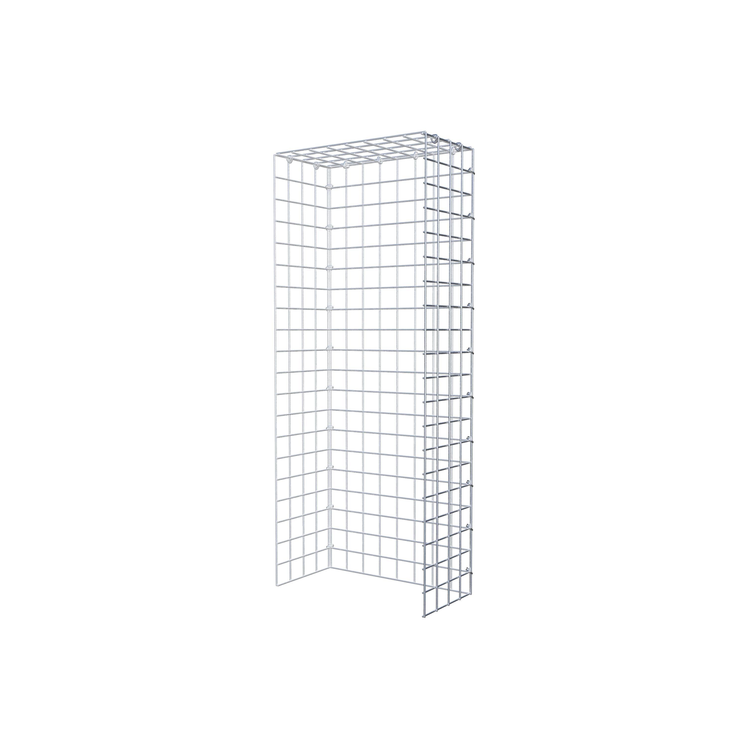 Gabion monté type 4 100 cm x 20 cm x 40 cm (L x H x P), maillage 5 cm x 5 cm, anneau en C