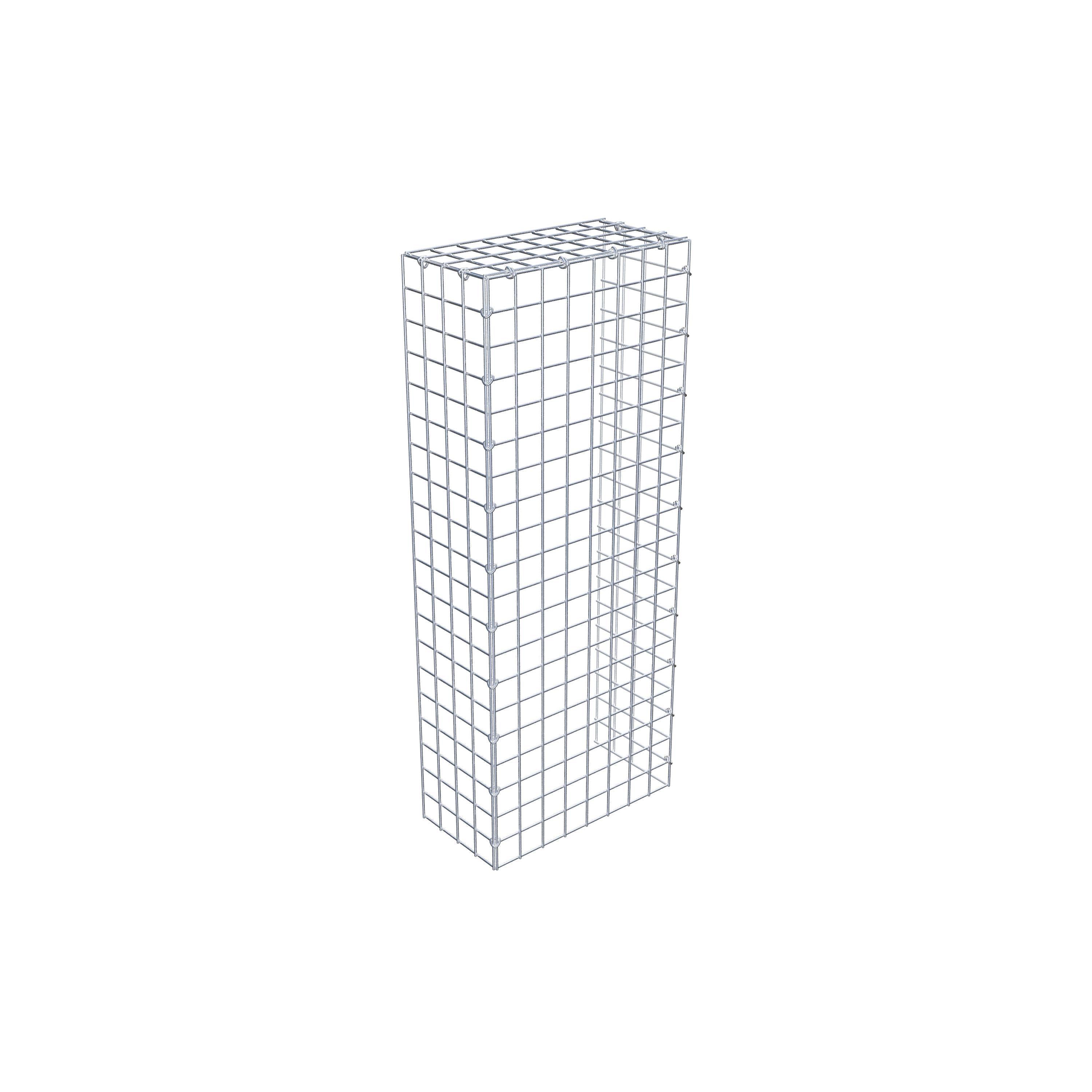 Gabion monté type 4 100 cm x 20 cm x 40 cm (L x H x P), maillage 5 cm x 5 cm, anneau en C