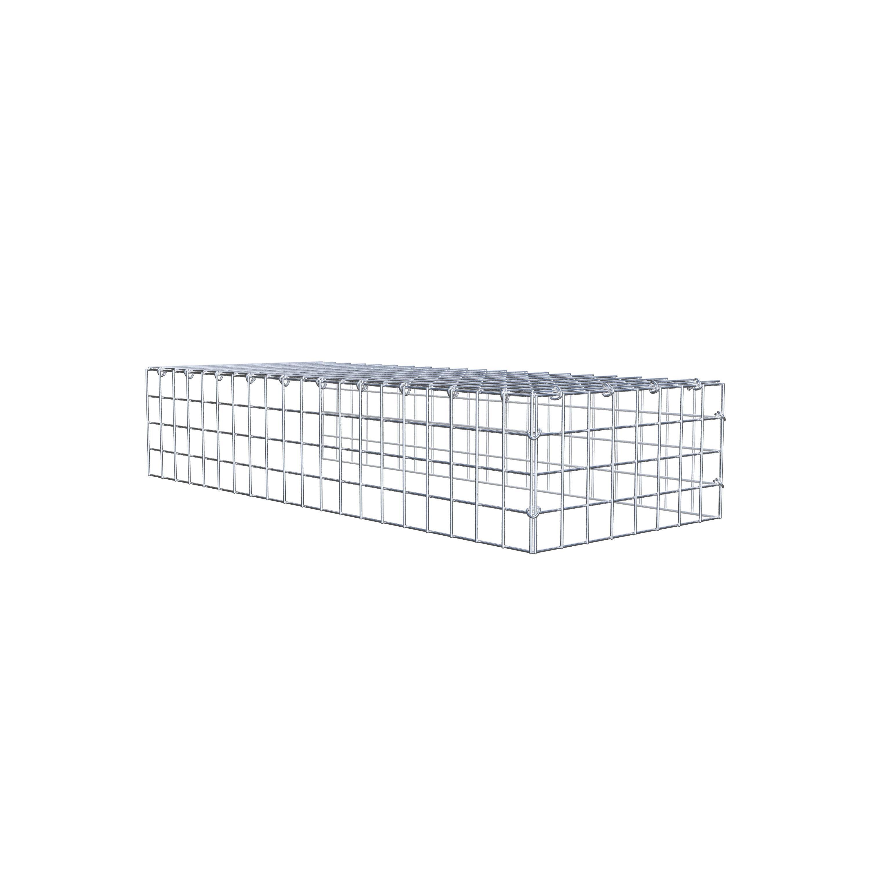 Gabion monté type 4 100 cm x 20 cm x 40 cm (L x H x P), maillage 5 cm x 5 cm, anneau en C