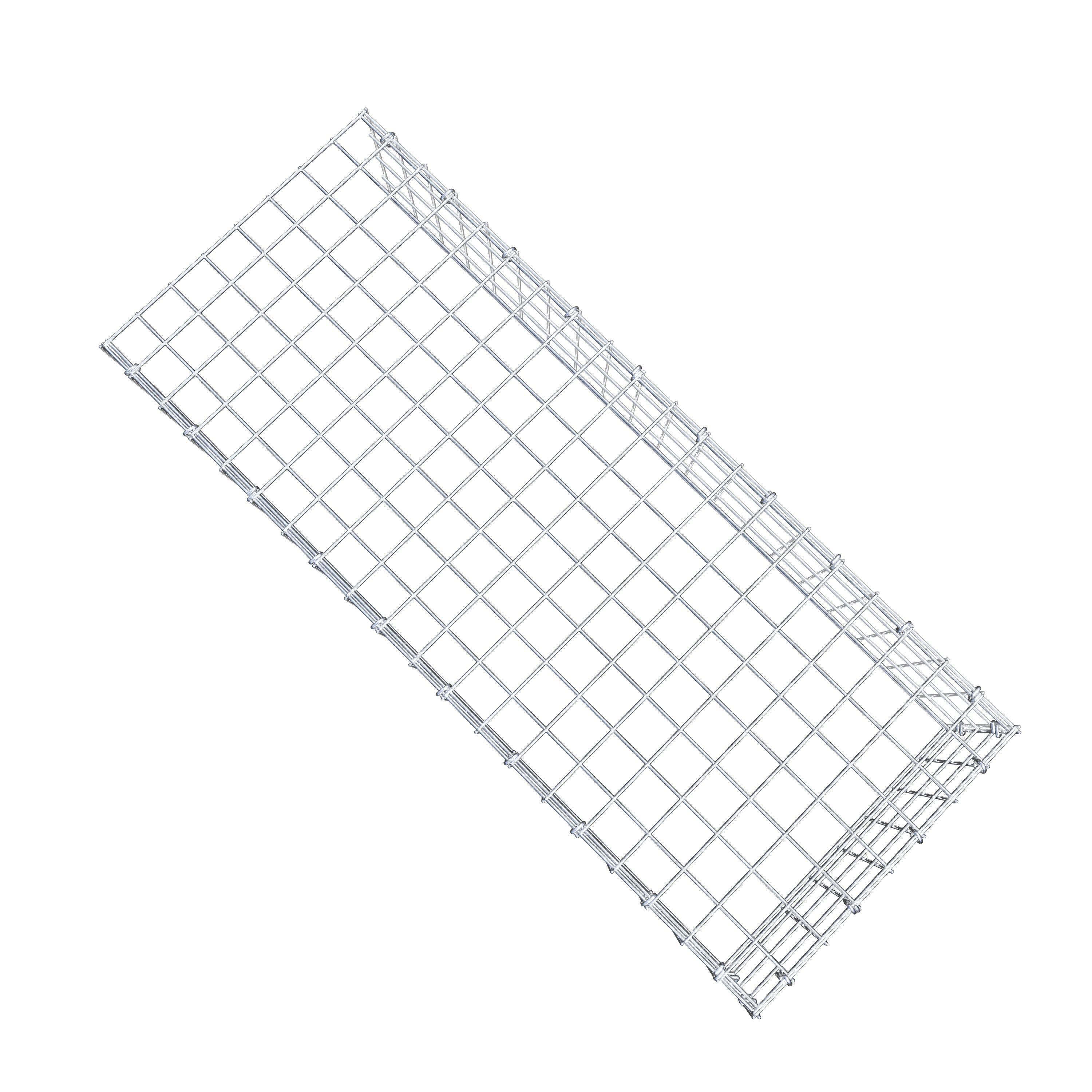 Gabion monté type 4 100 cm x 20 cm x 40 cm (L x H x P), maillage 5 cm x 5 cm, anneau en C