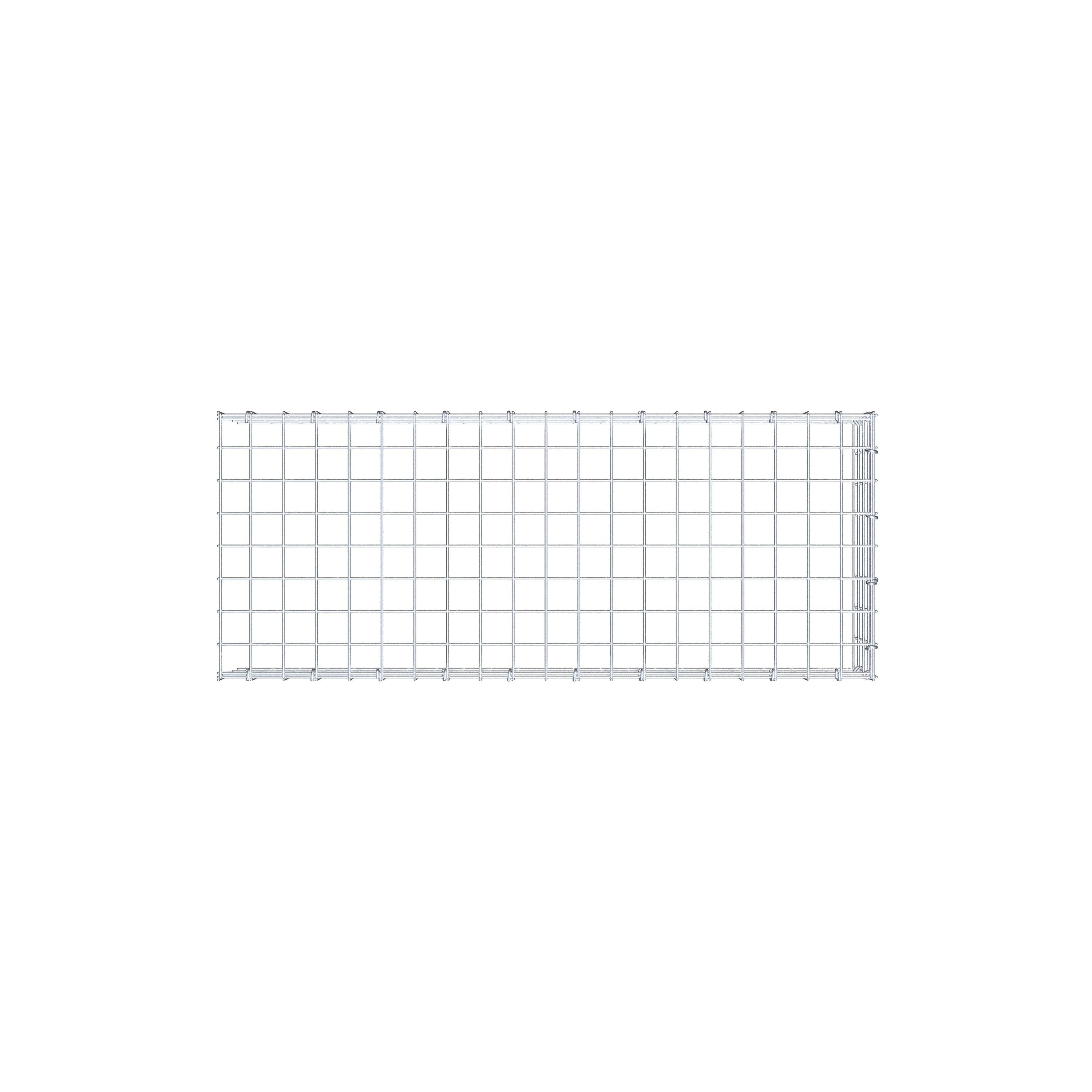 Gabion monté type 4 100 cm x 20 cm x 40 cm (L x H x P), maillage 5 cm x 5 cm, anneau en C