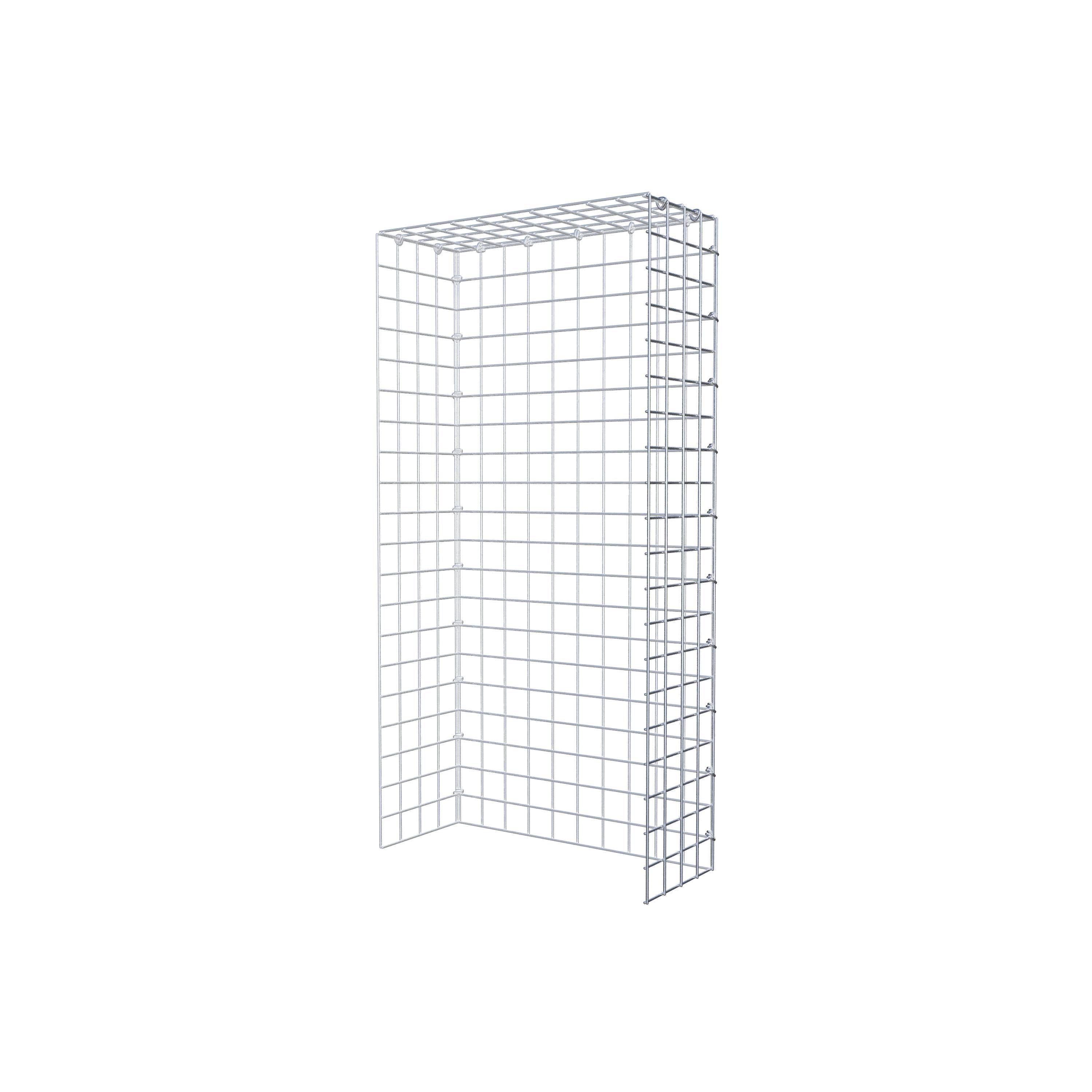 Gabion monté type 4 100 cm x 20 cm x 50 cm (L x H x P), maillage 5 cm x 5 cm, anneau en C