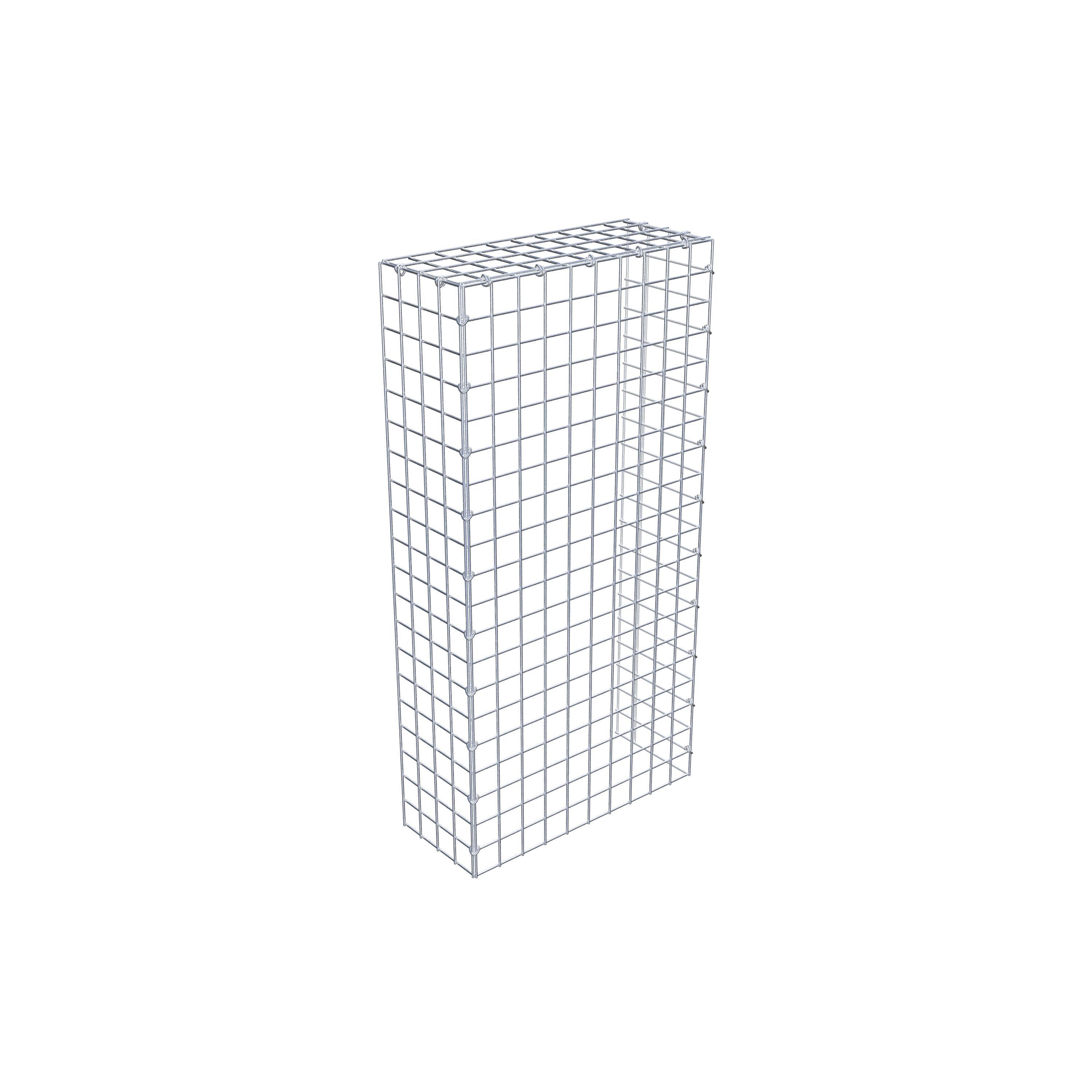 Gabion monté type 4 100 cm x 20 cm x 50 cm (L x H x P), maillage 5 cm x 5 cm, anneau en C