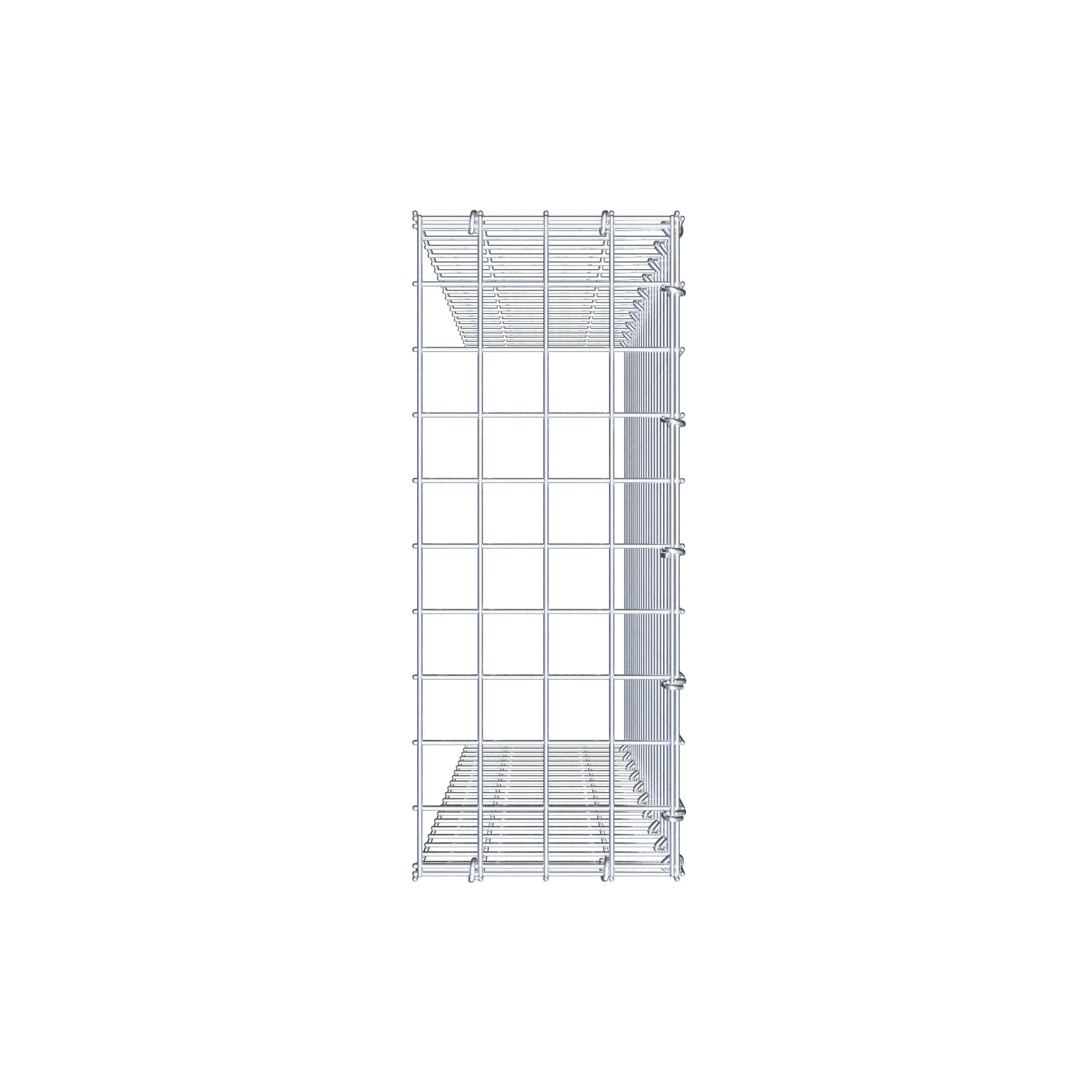 Gabion monté type 4 100 cm x 20 cm x 50 cm (L x H x P), maillage 5 cm x 5 cm, anneau en C