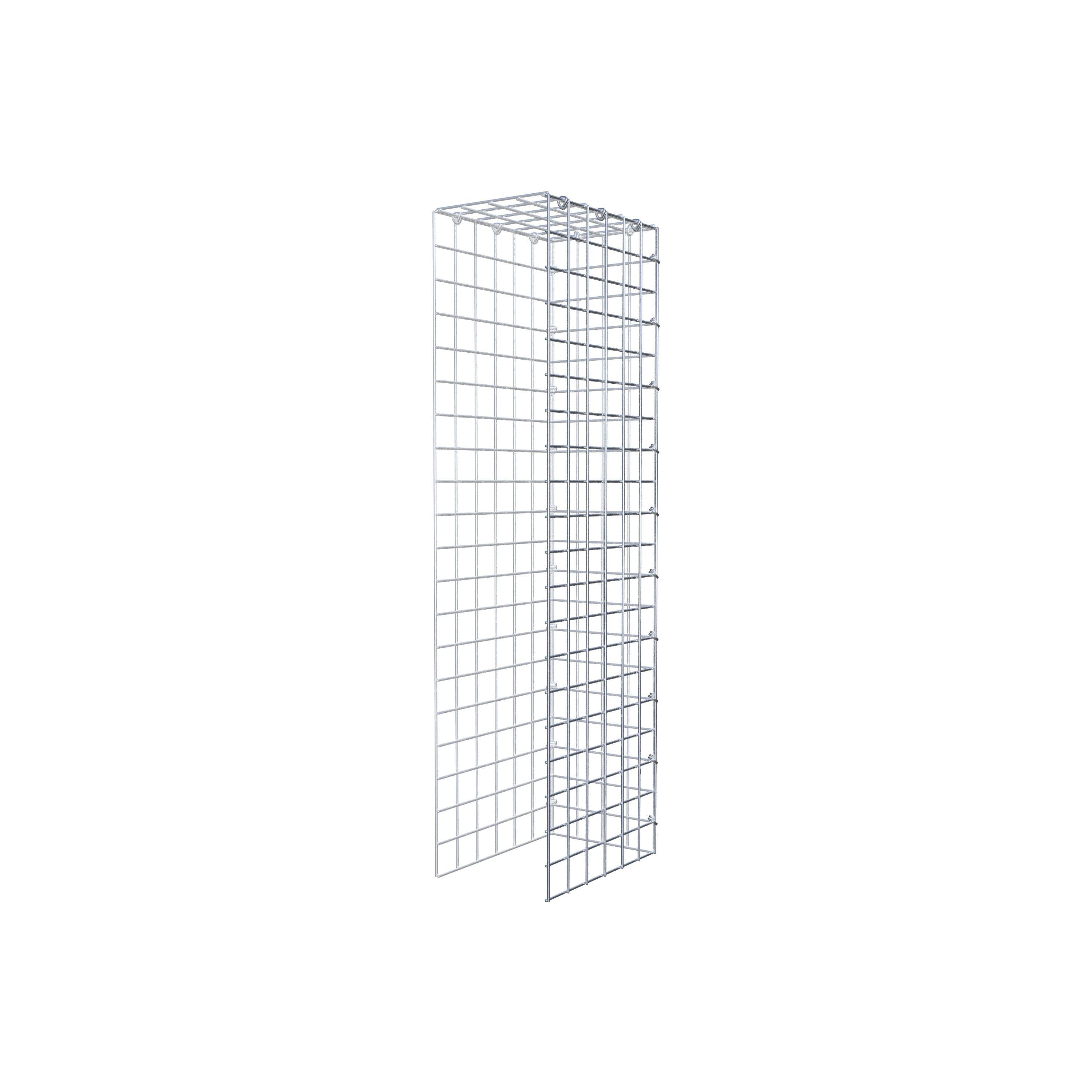 Gabion monté type 4 100 cm x 30 cm x 20 cm (L x H x P), maillage 5 cm x 5 cm, anneau en C