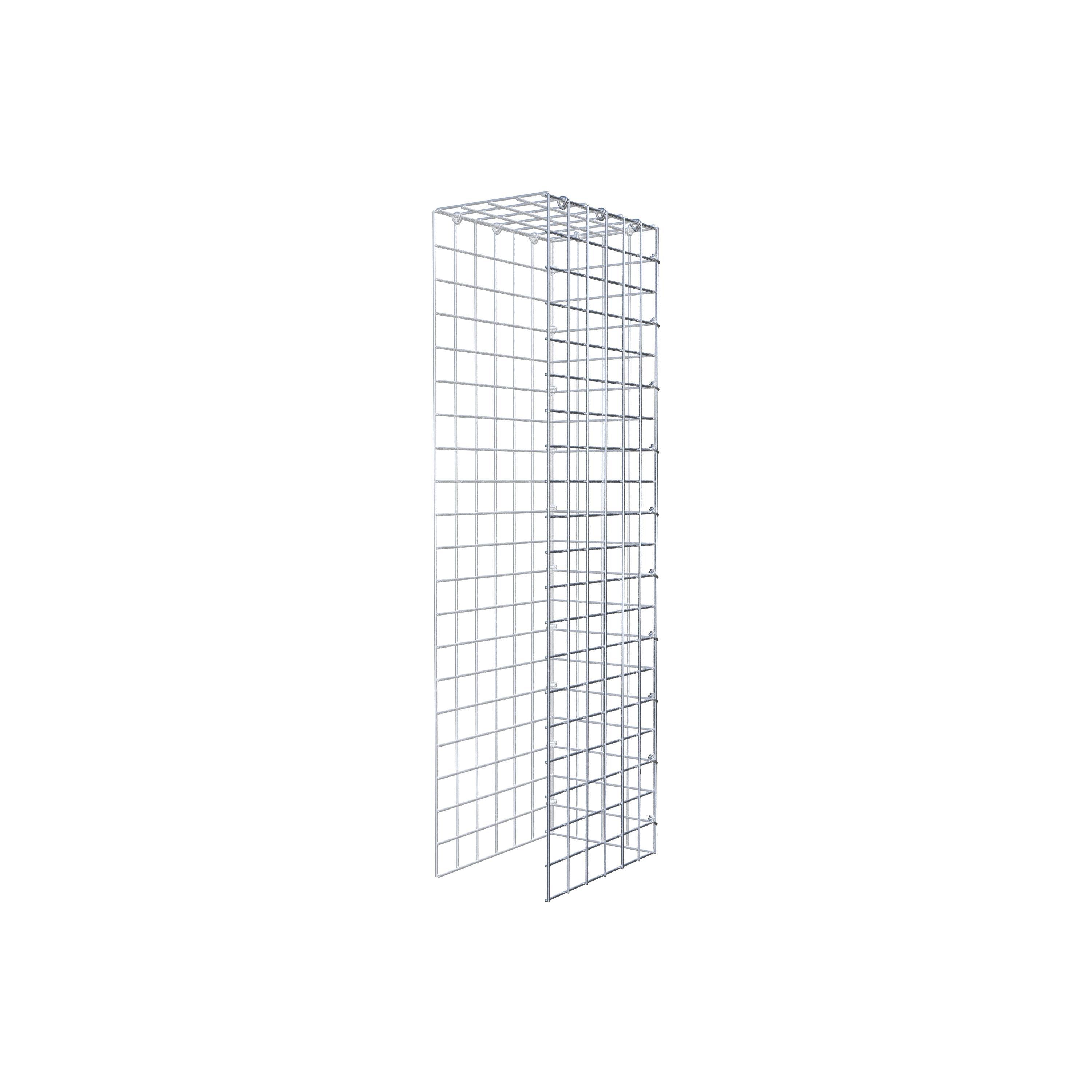 Fourche rapportée type 4 100 cm x 30 cm x 20 cm (L x H x P), mailles 5 cm x 5 cm, anneau C