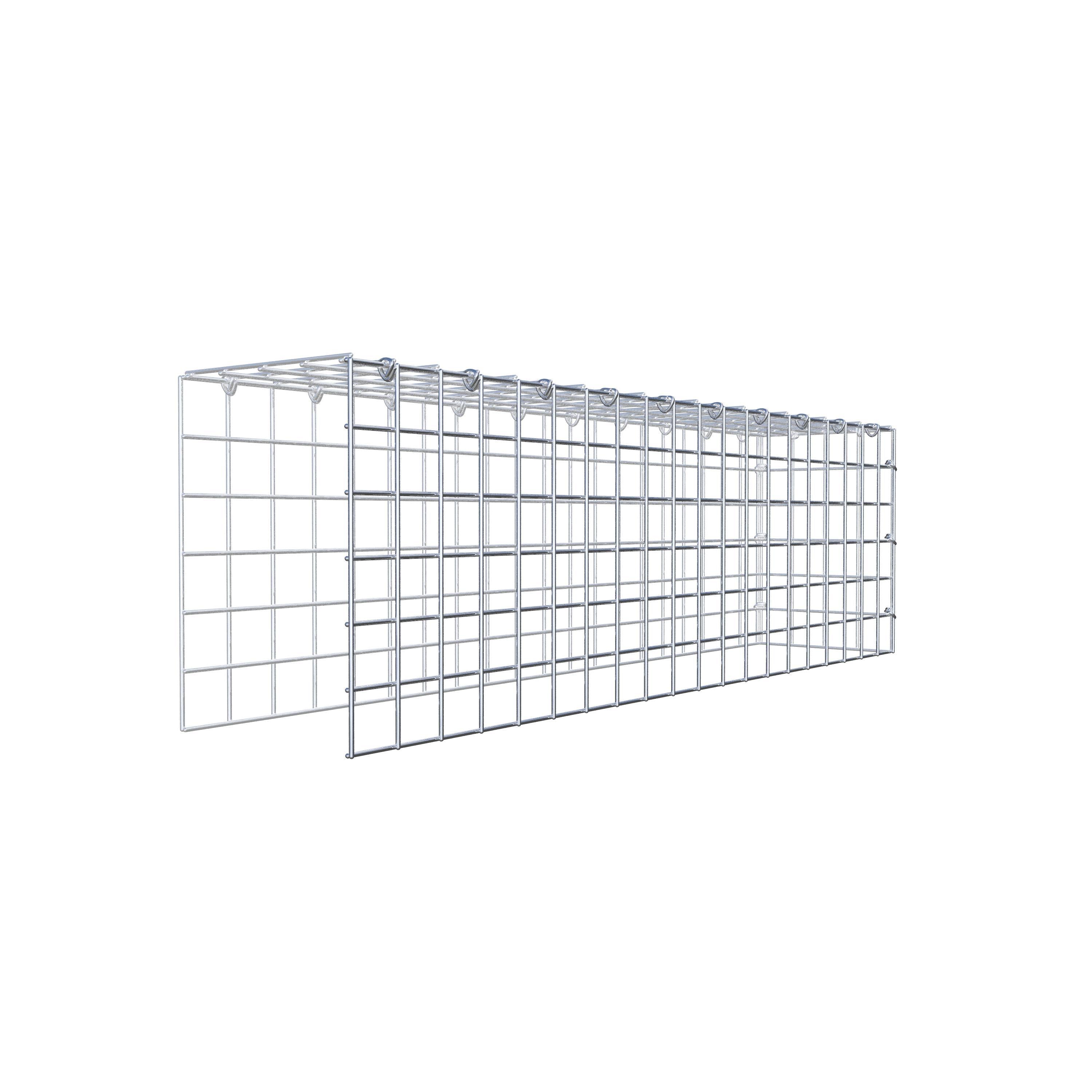 Gabion monté type 4 100 cm x 30 cm x 20 cm (L x H x P), maillage 5 cm x 5 cm, anneau en C