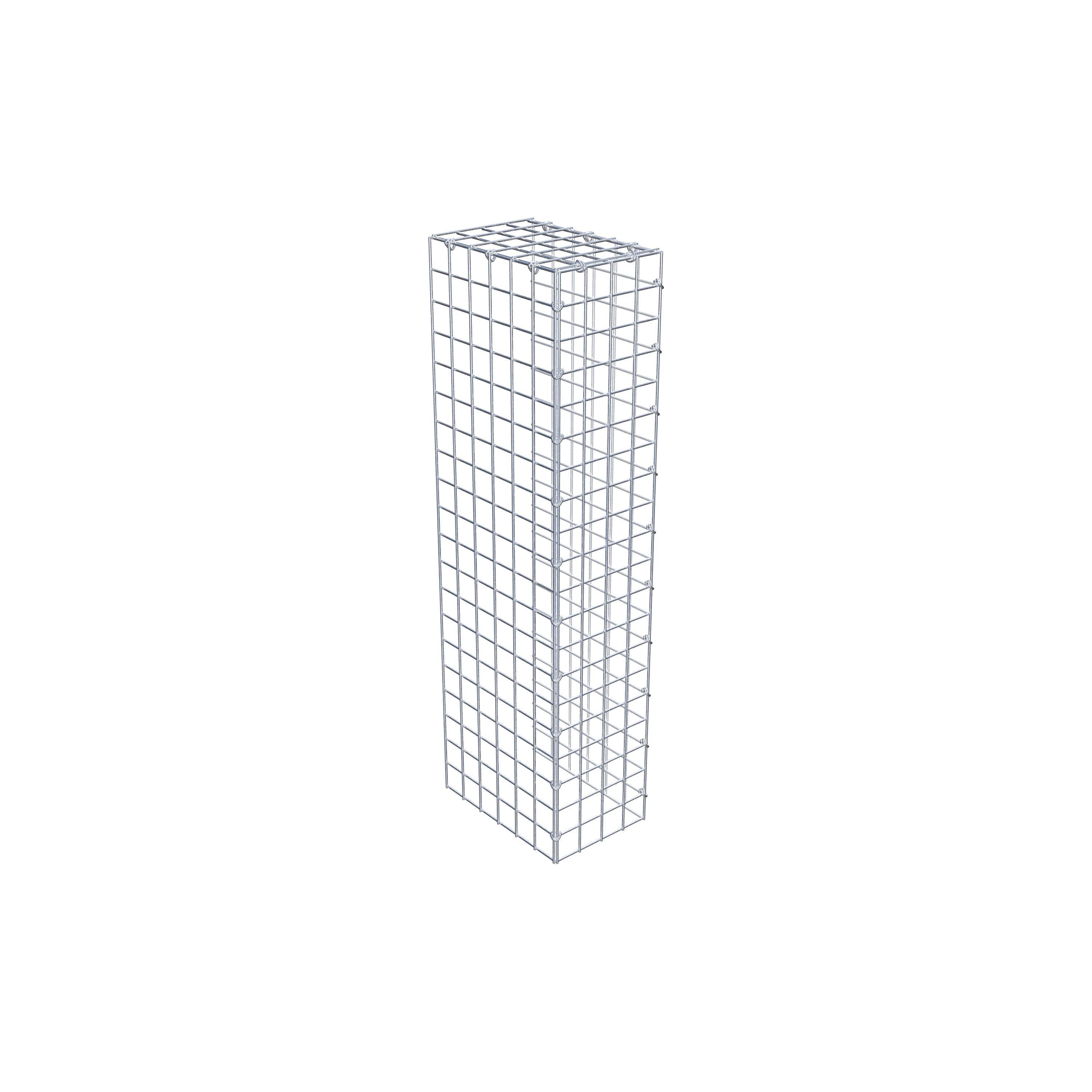 Gabion monté type 4 100 cm x 30 cm x 20 cm (L x H x P), maillage 5 cm x 5 cm, anneau en C