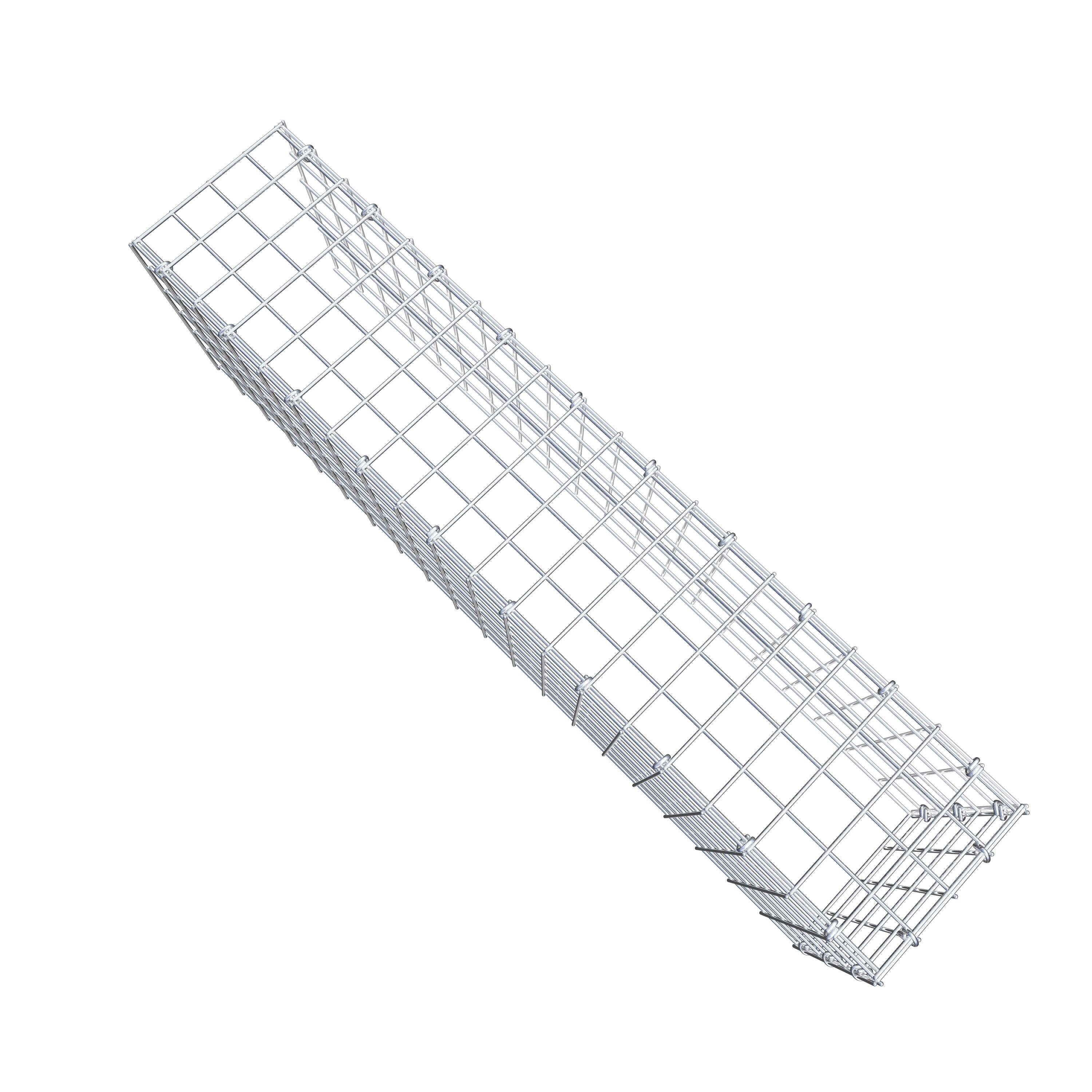 Gabion monté type 4 100 cm x 30 cm x 20 cm (L x H x P), maillage 5 cm x 5 cm, anneau en C